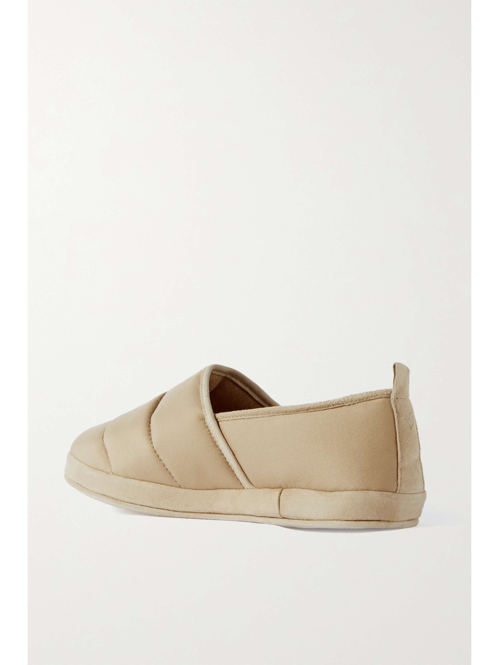 LORO PIANA Quilted microfiber slippers