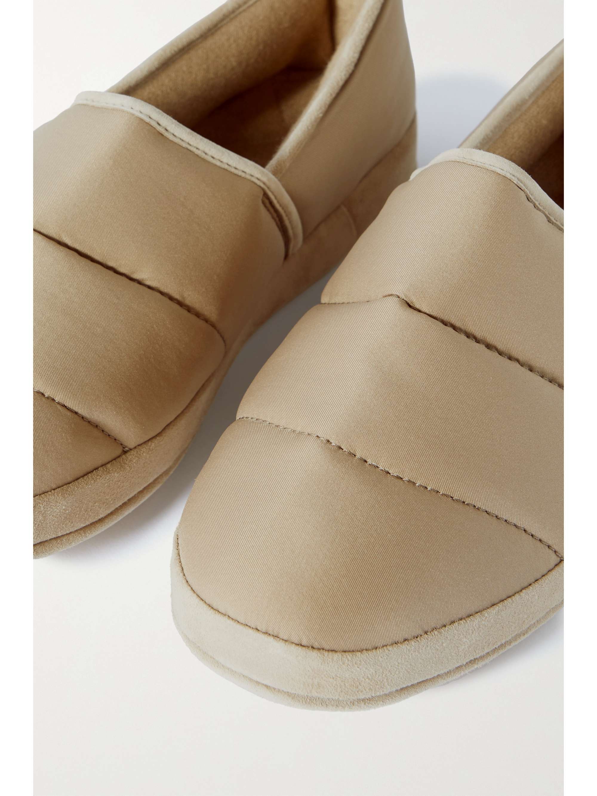 LORO PIANA Quilted microfiber slippers