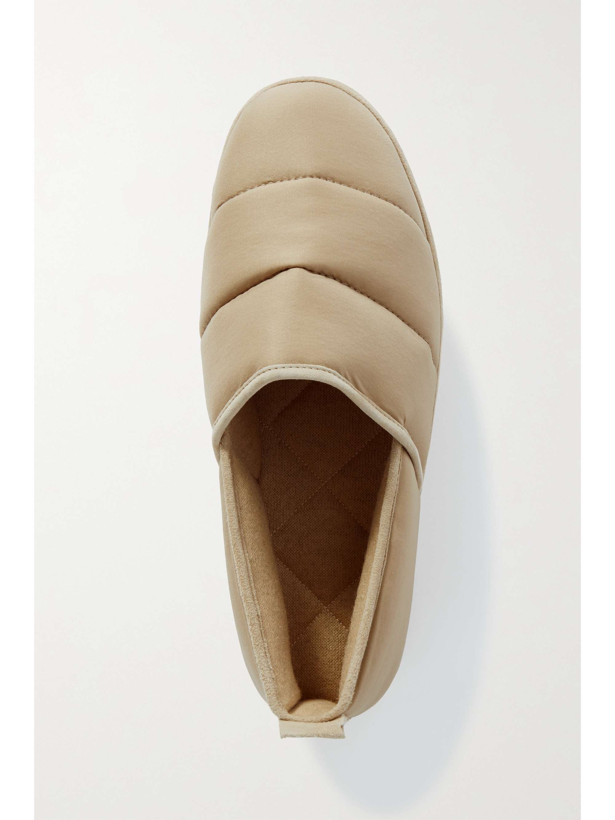 LORO PIANA Quilted microfiber slippers