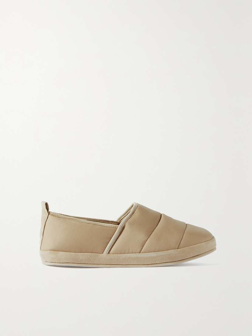 Loro Piana Quilted Microfiber Slippers