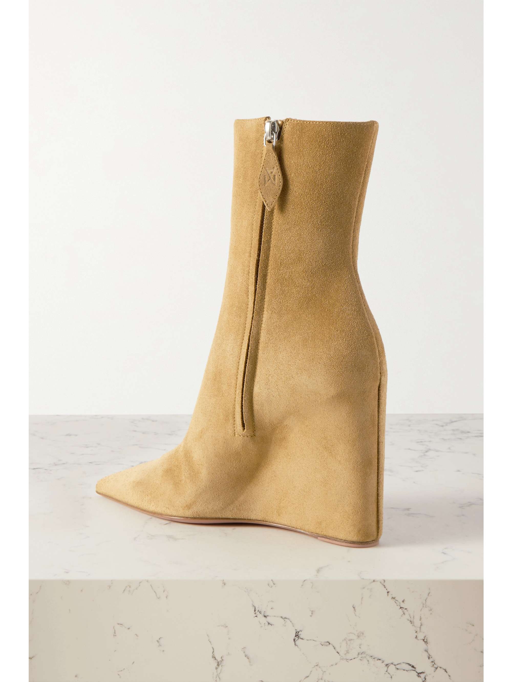 AMINA MUADDI Pernille suede wedge ankle boots