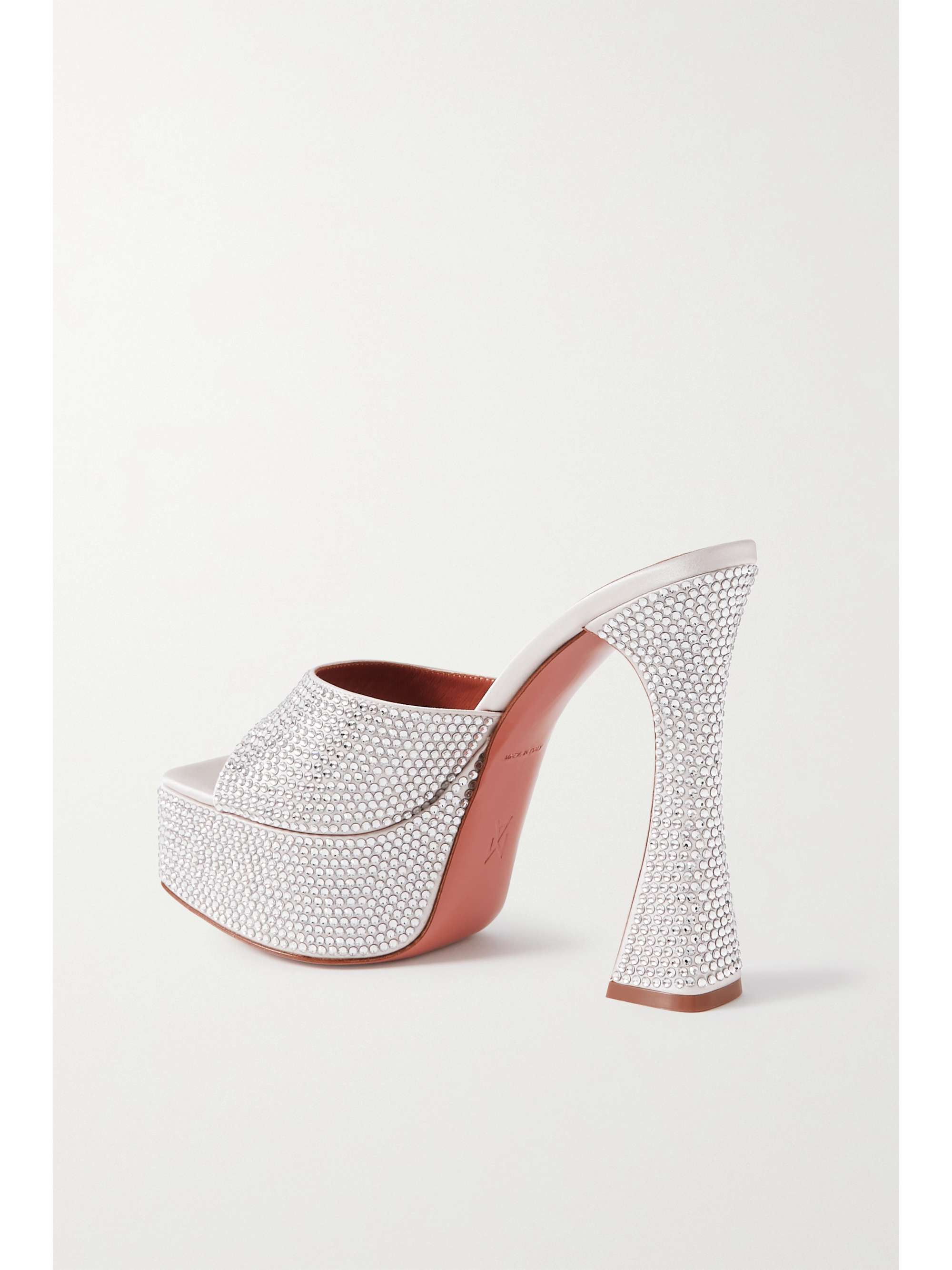AMINA MUADDI Sandales plates-formes en cuir verni Dalida