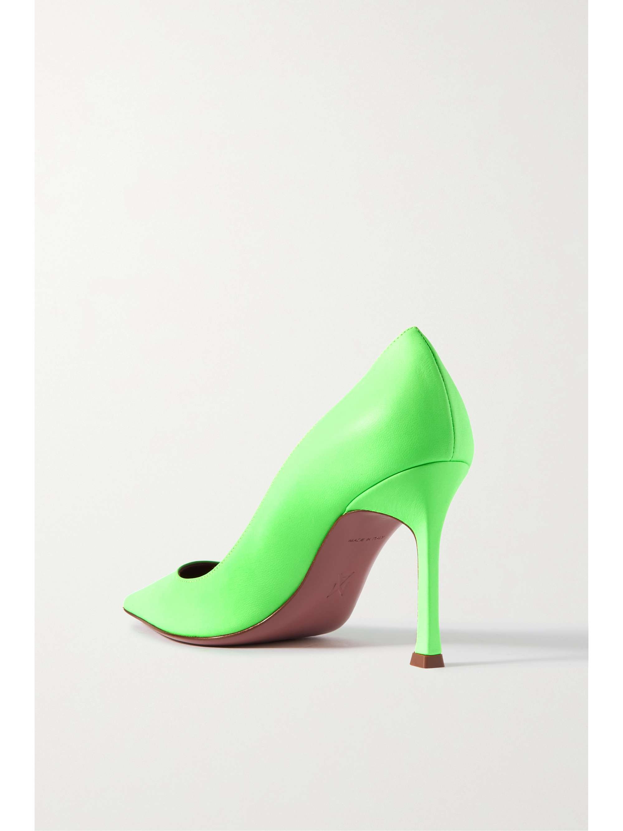 AMINA MUADDI Sharon neon leather pumps