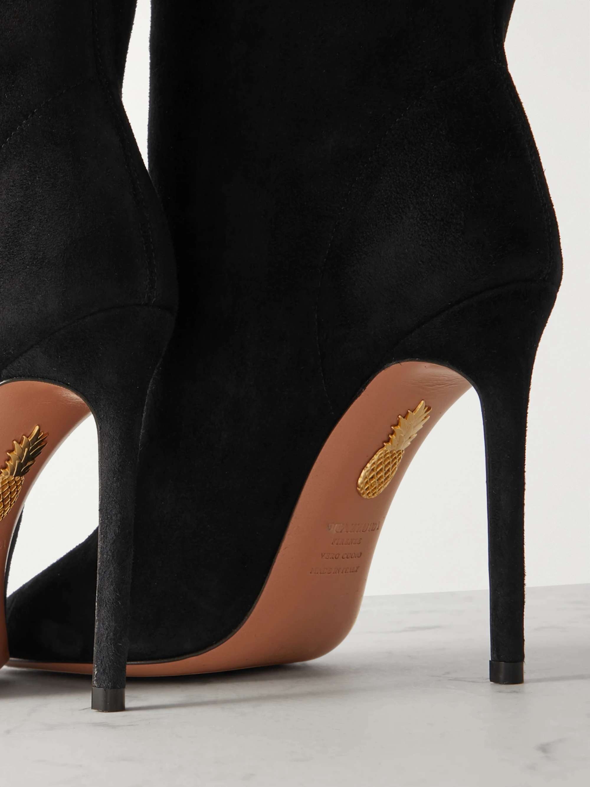 AQUAZZURA Matignon 105 suede knee boots