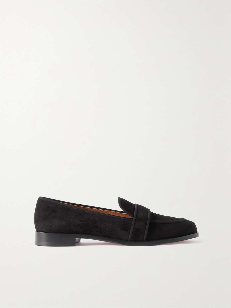 net-a-porter.com | Martin grosgrain-trimmed suede loafers