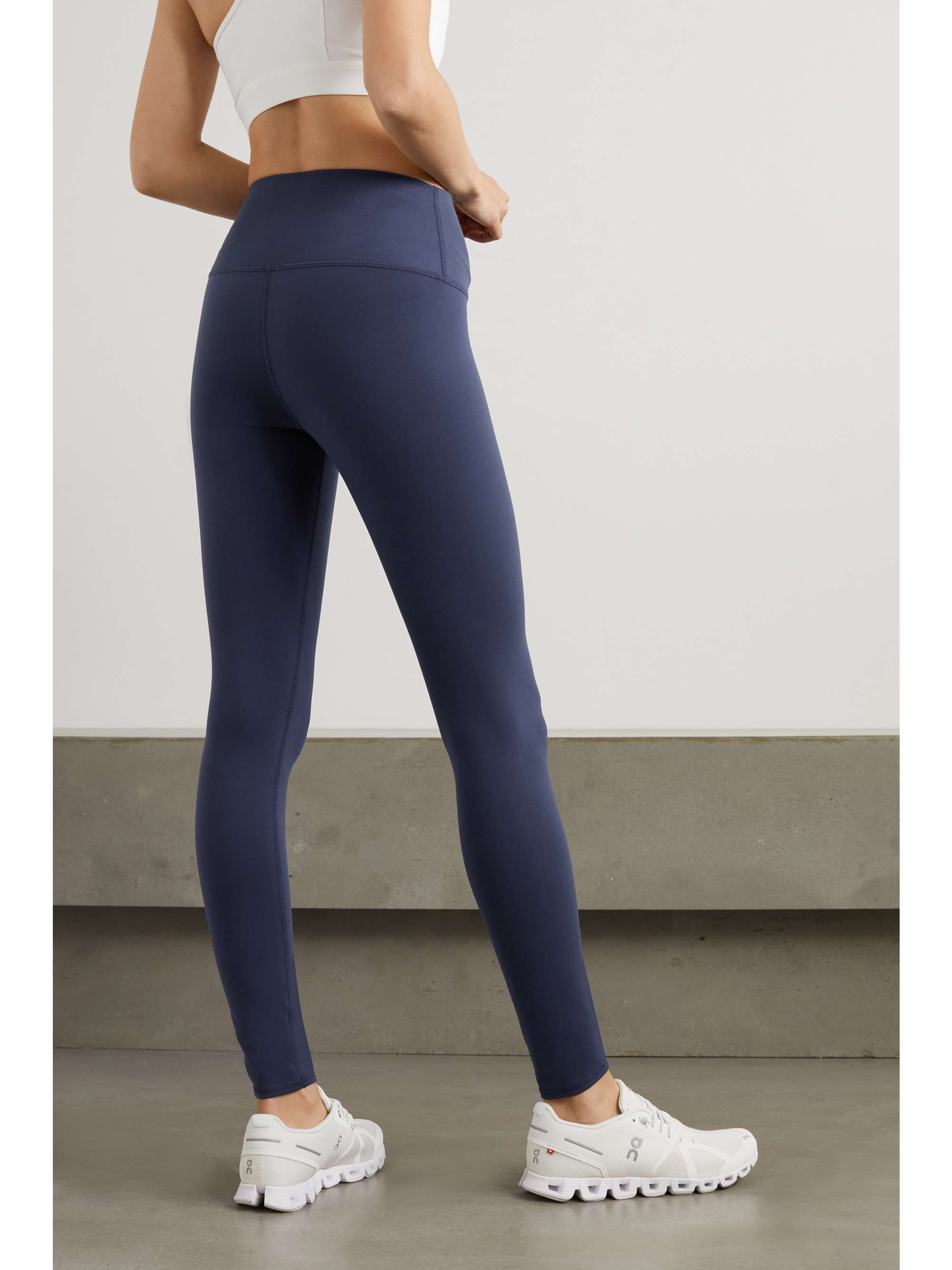 Navy Airbrush stretch leggings | ALO 