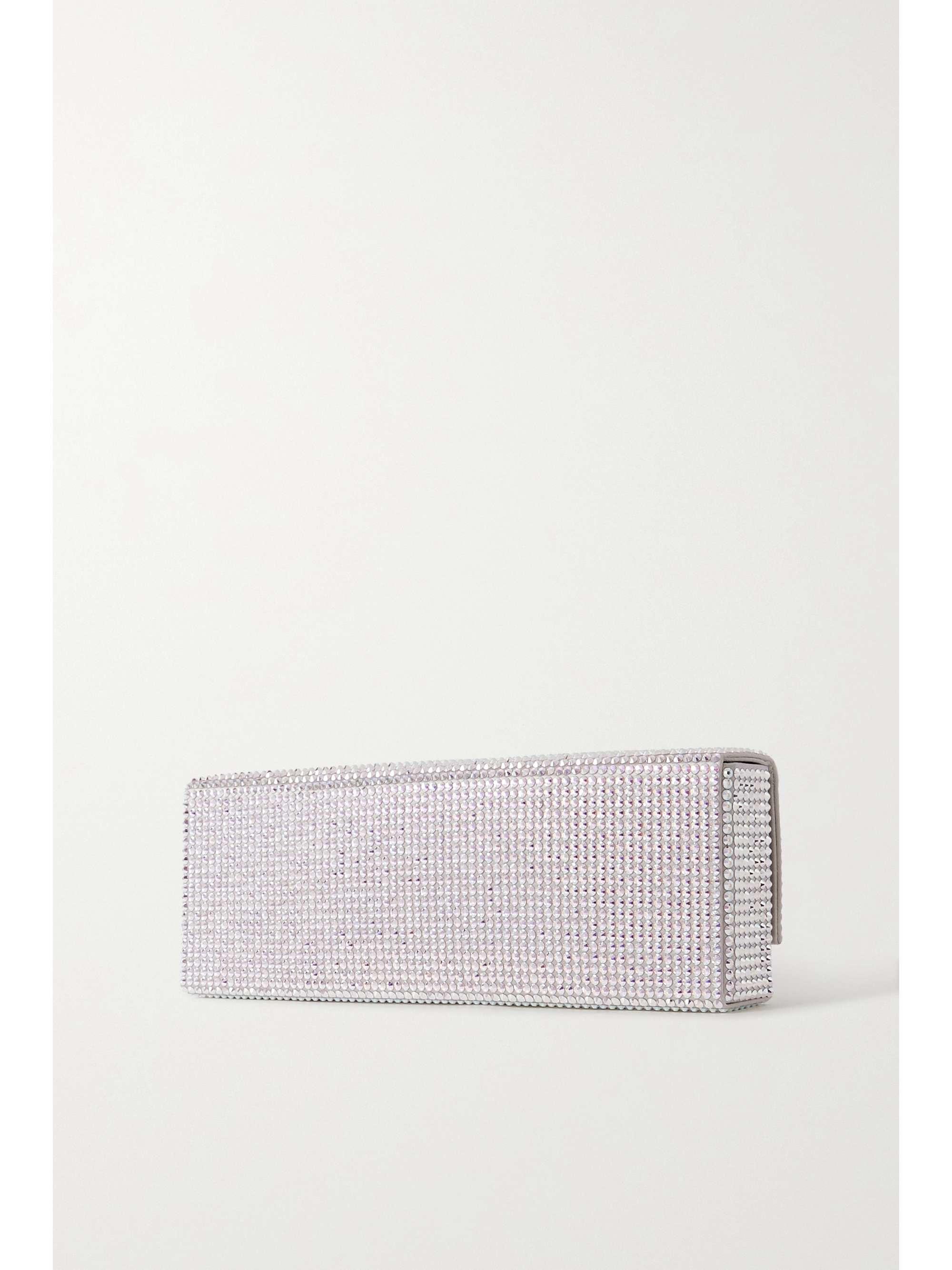 AMINA MUADDI Amini Paloma crystal-embellished satin clutch