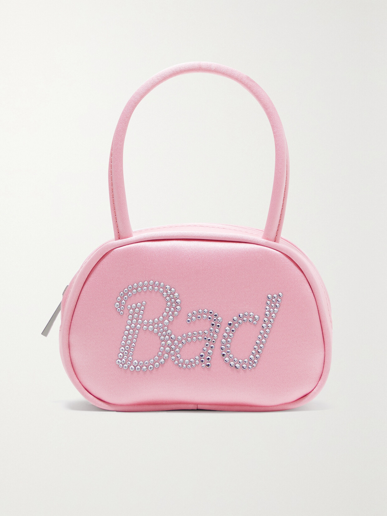 AMINA MUADDI CRYSTAL-EMBELLISHED SATIN TOTE