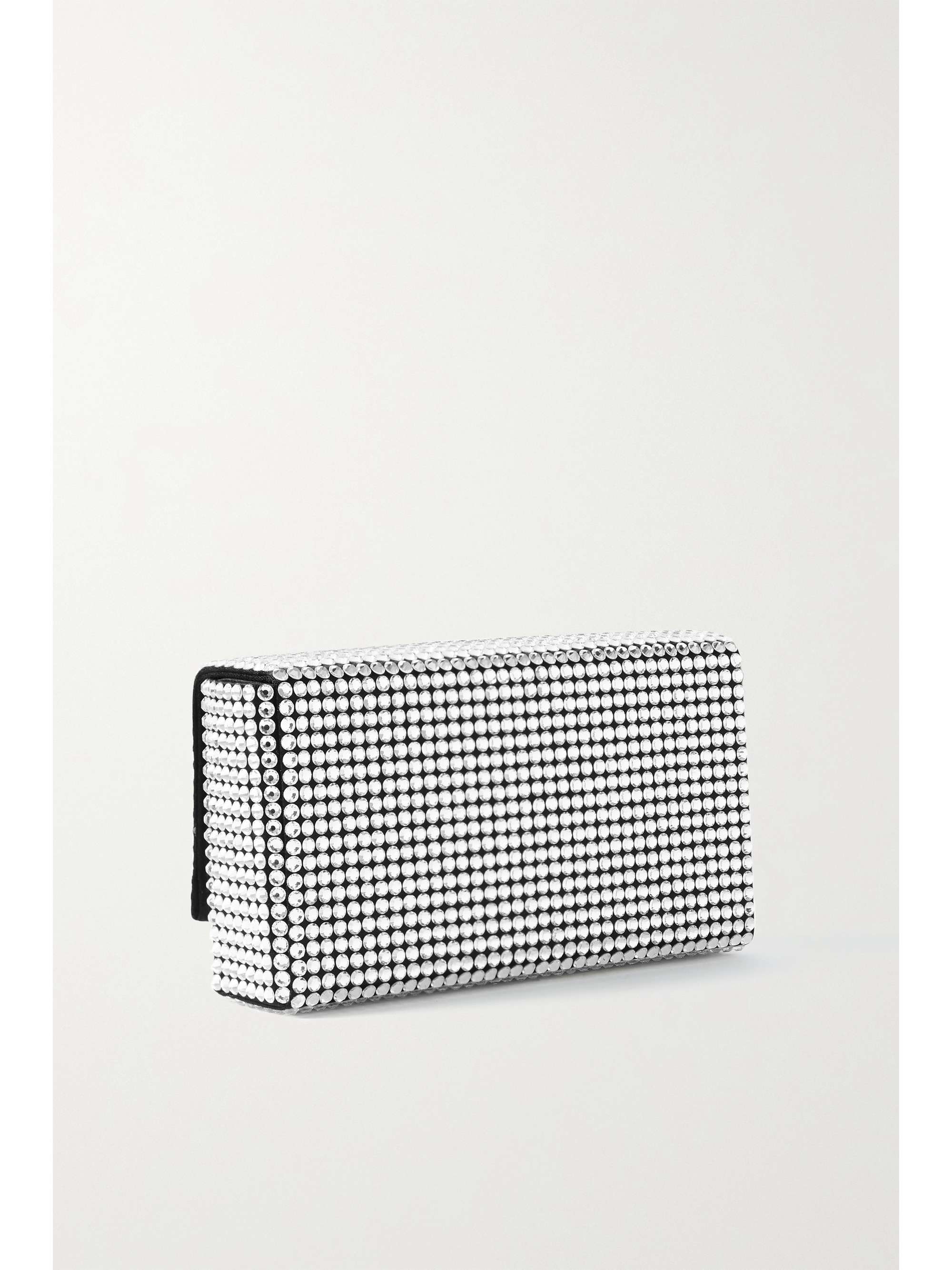 AMINA MUADDI Super Amini Paloma crystal-embellished satin clutch