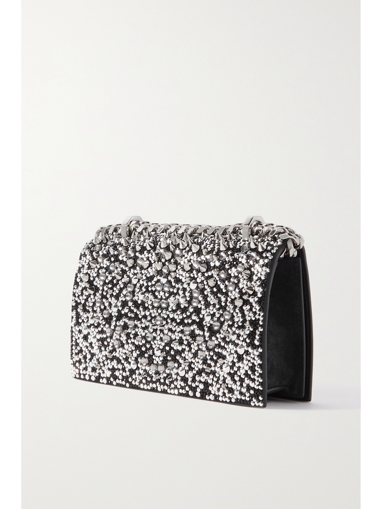 Alexander Mcqueen Black Leather Shoulder Bag In Black