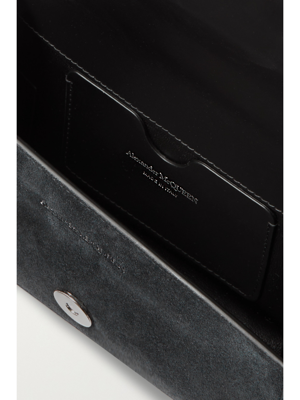Alexander Mcqueen Black Leather Shoulder Bag In Black