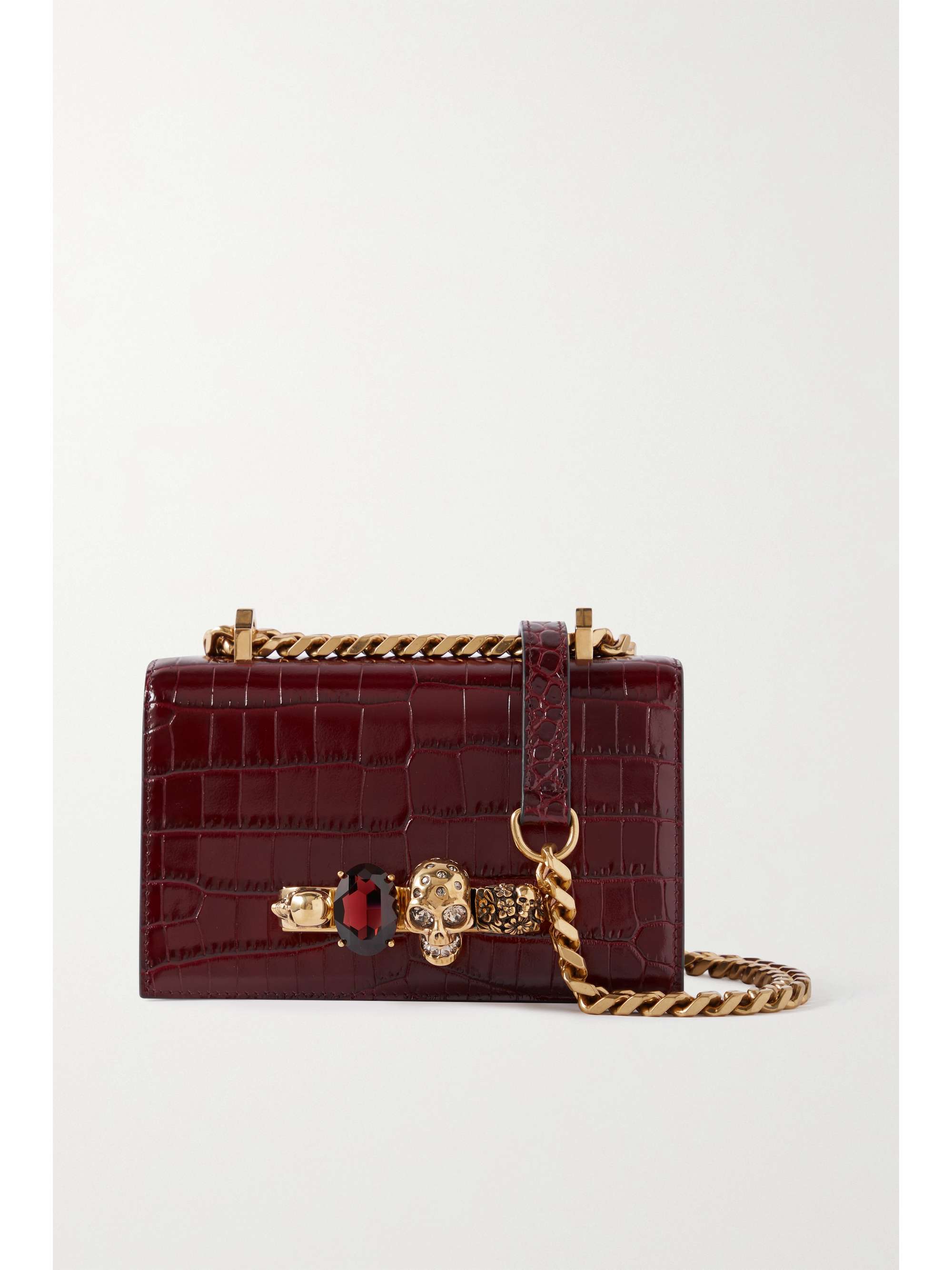 Alexander mcqueen burgundy bag Clearance