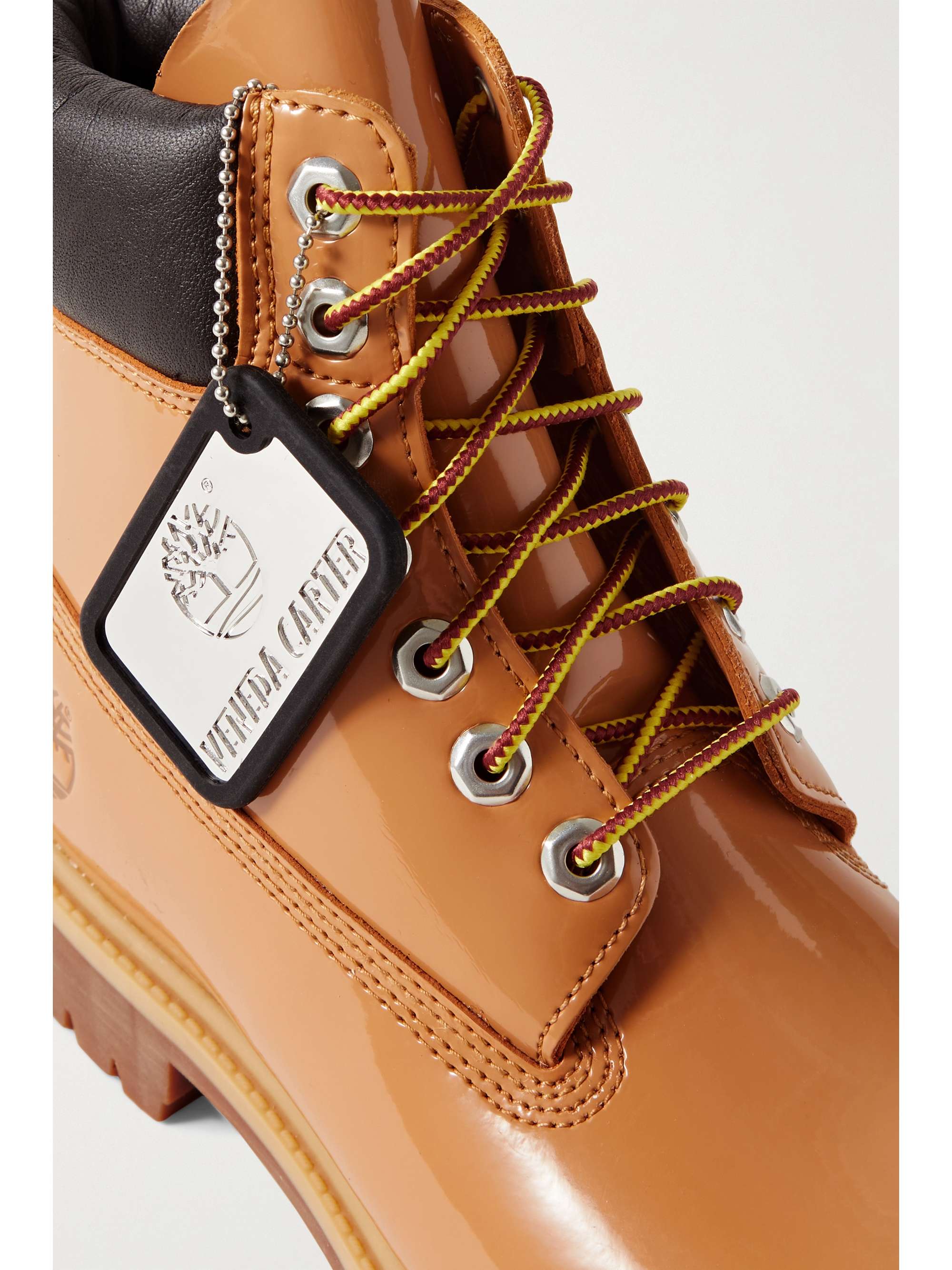 Camel + Veneda Carter patent-leather 
