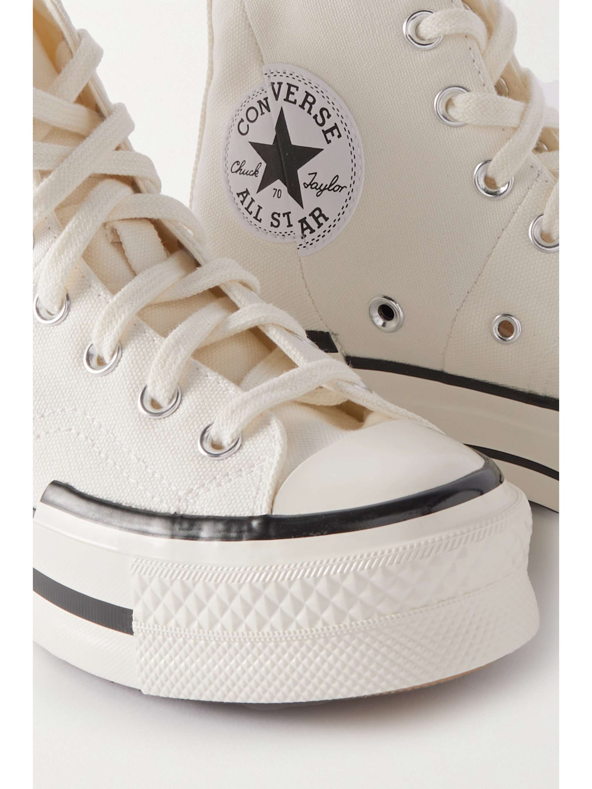 Converse Chuck 70 x Off-White High Tops White Canvas Shoes - Converse