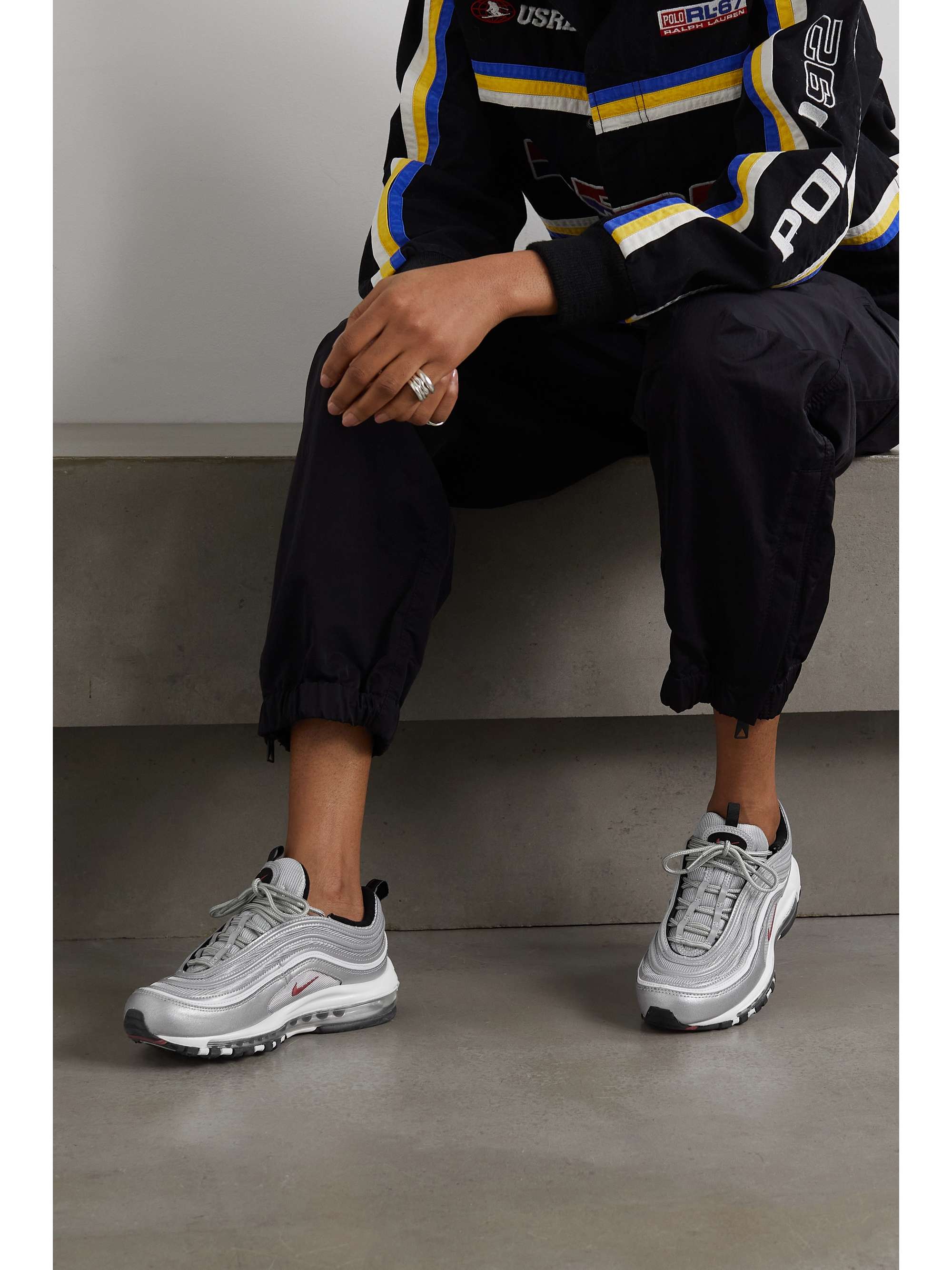 Overleg Bij wet Fahrenheit NIKE Air Max 97 OG metallic mesh and faux leather sneakers | NET-A-PORTER