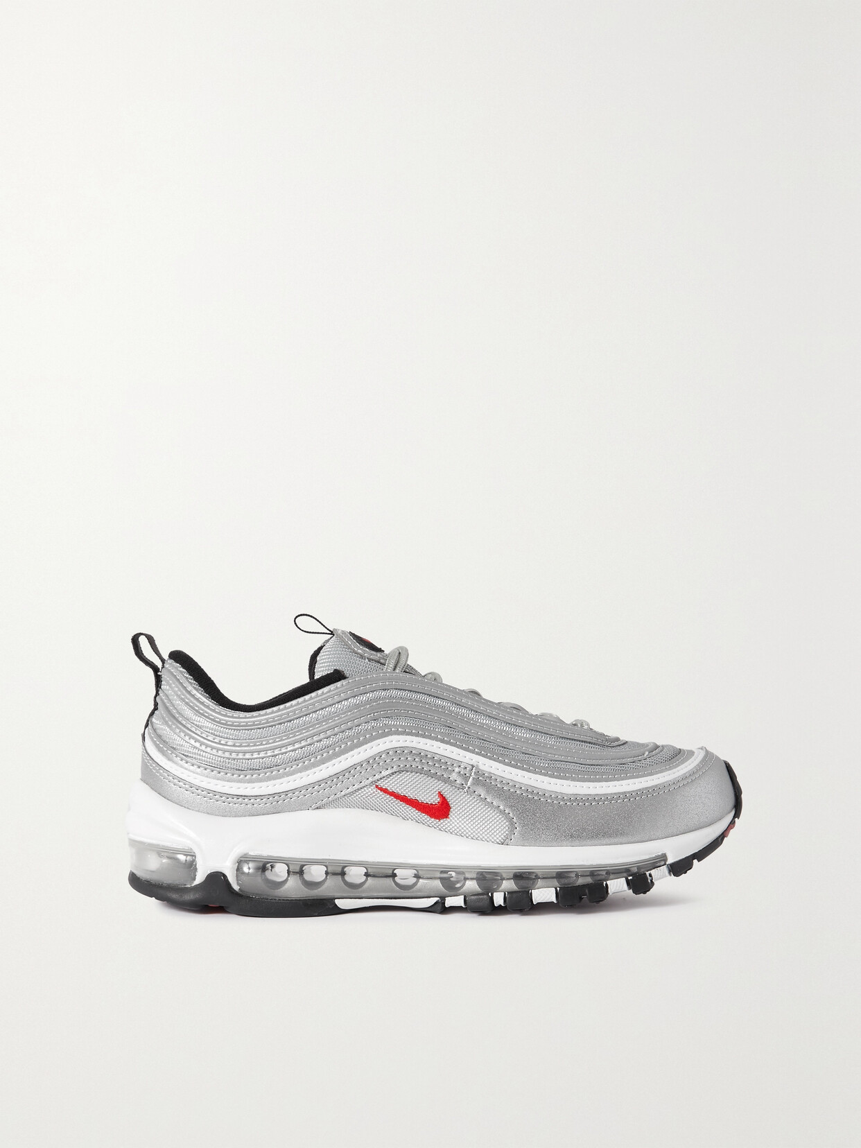 Nike - Air Max 97 Og Metallic Mesh And Faux Leather Sneakers - Silver