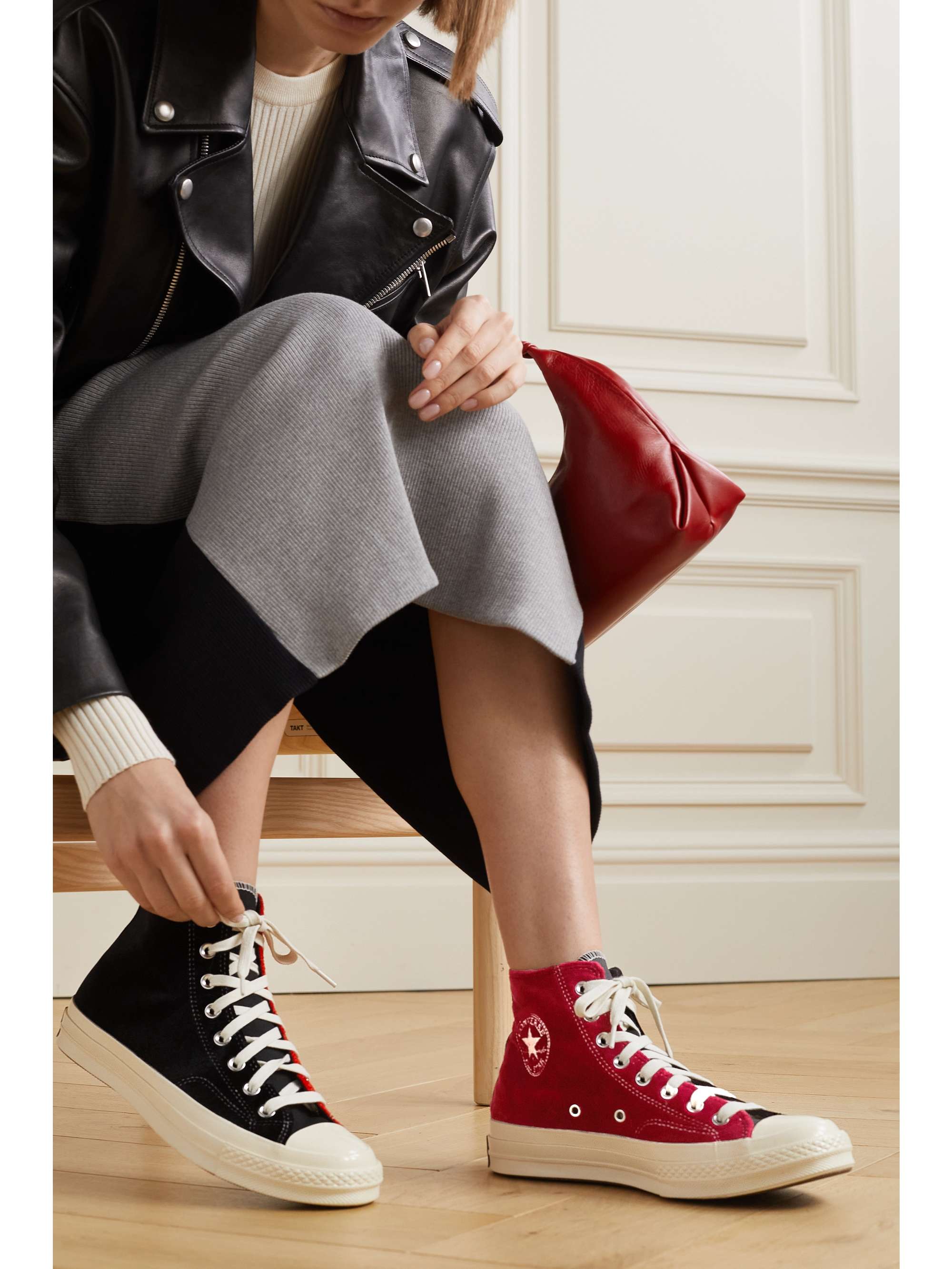 + Beyond Retro Chuck 70 two-tone velvet sneakers | NET-A-PORTER