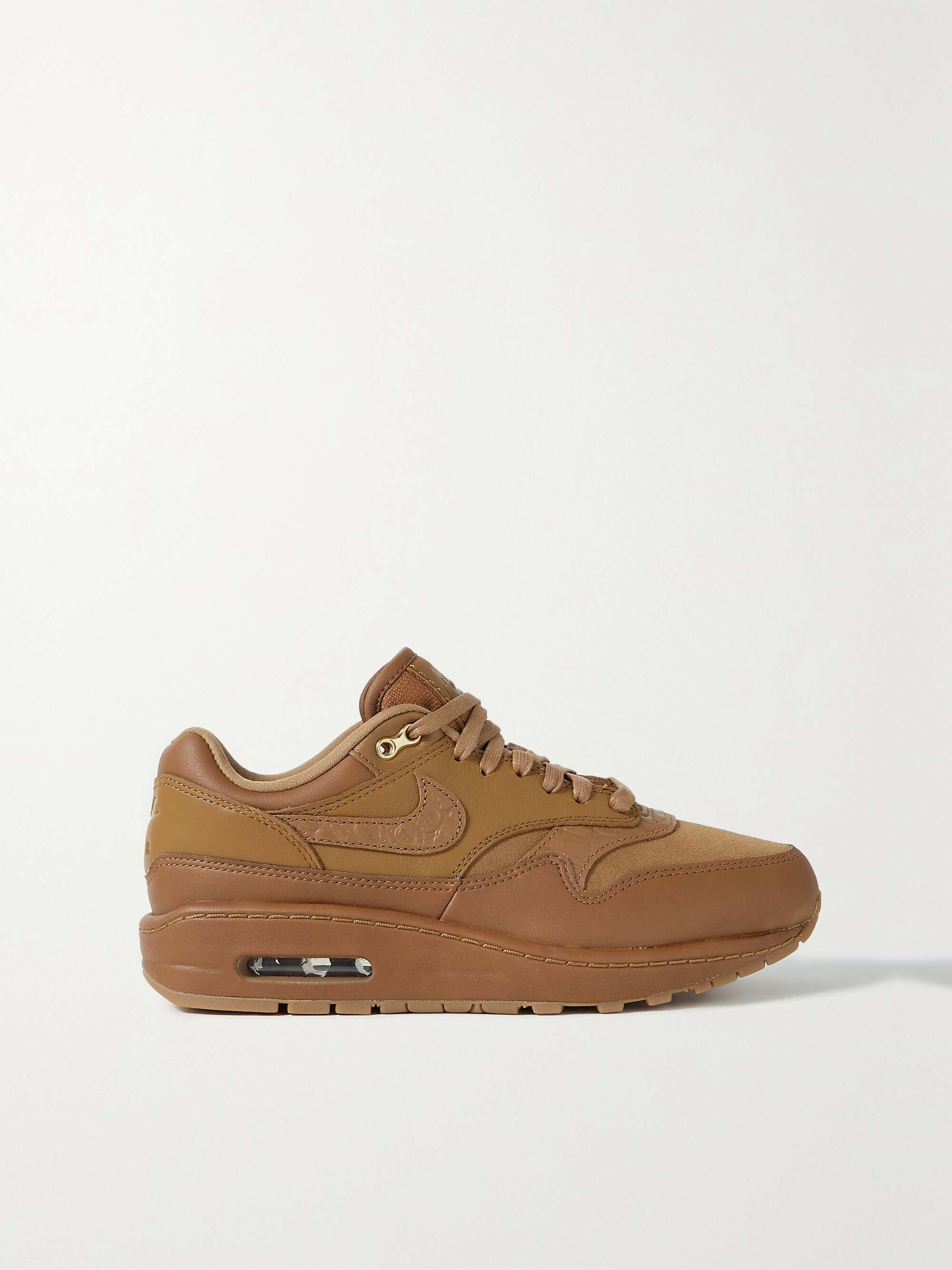 Ijveraar Jaar Luxe NIKE Air Max 1 suede and croc effect-trimmed leather sneakers | NET-A-PORTER