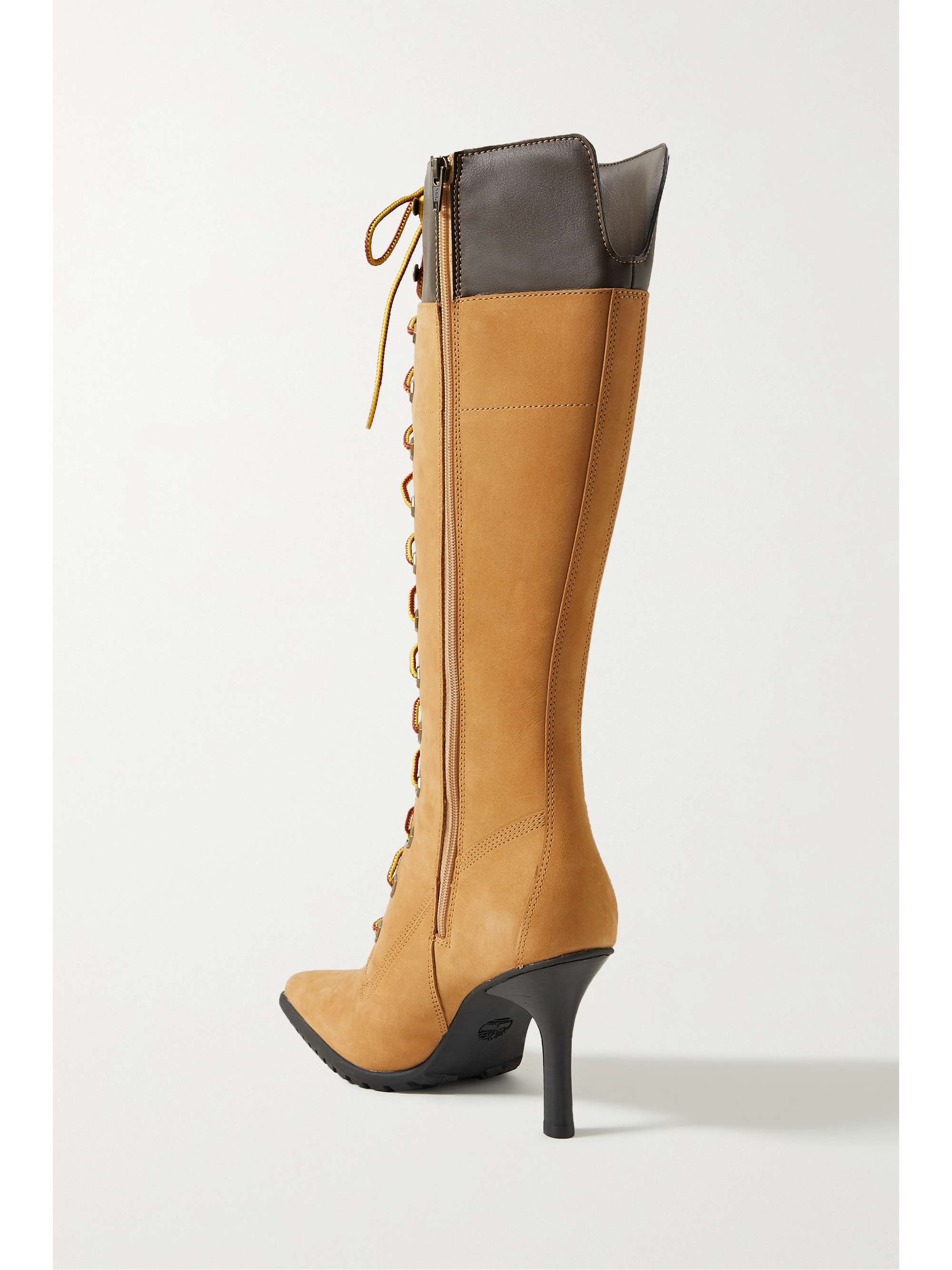 TIMBERLAND + Veneda Carter leather-trimmed nubuck knee boots | NET-A-PORTER