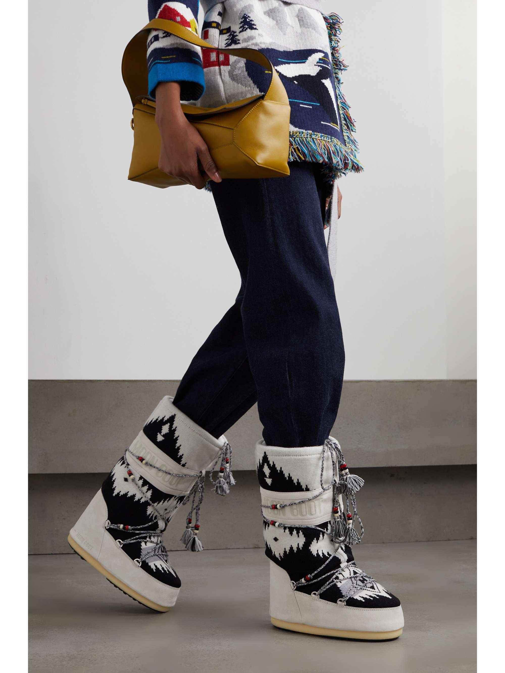 moon boot suede