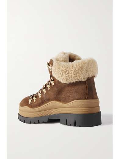 arosa shearling suede leather