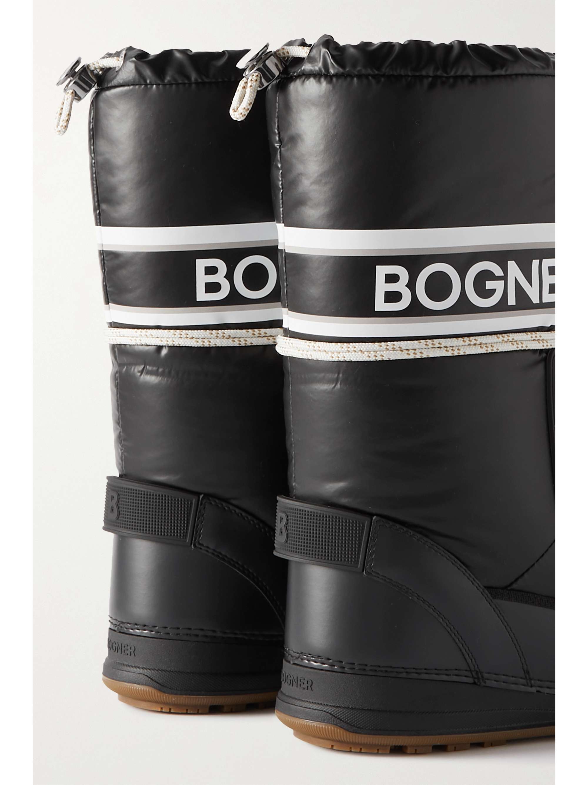 fendi printed shell and leather snow boots
