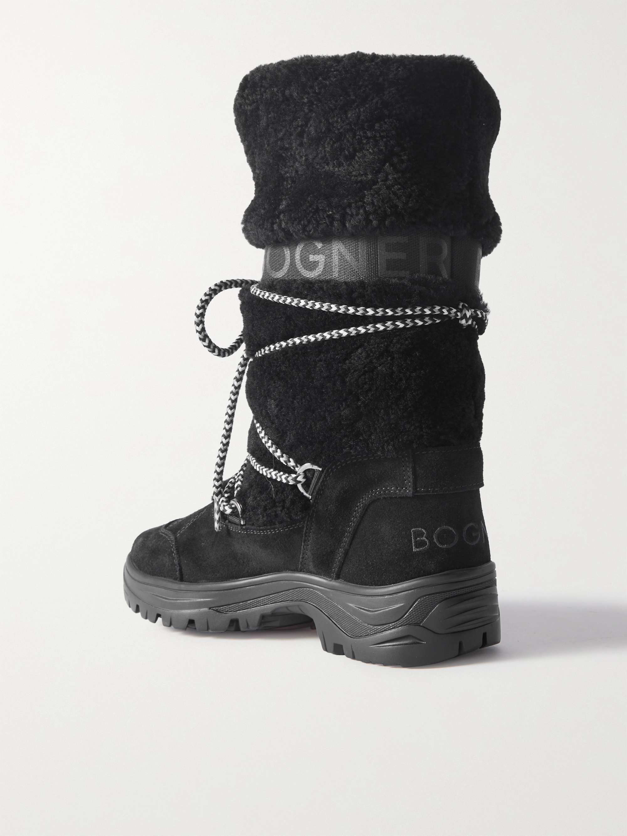 BOGNER Alta Badia 2 B shearling and suede snow boots