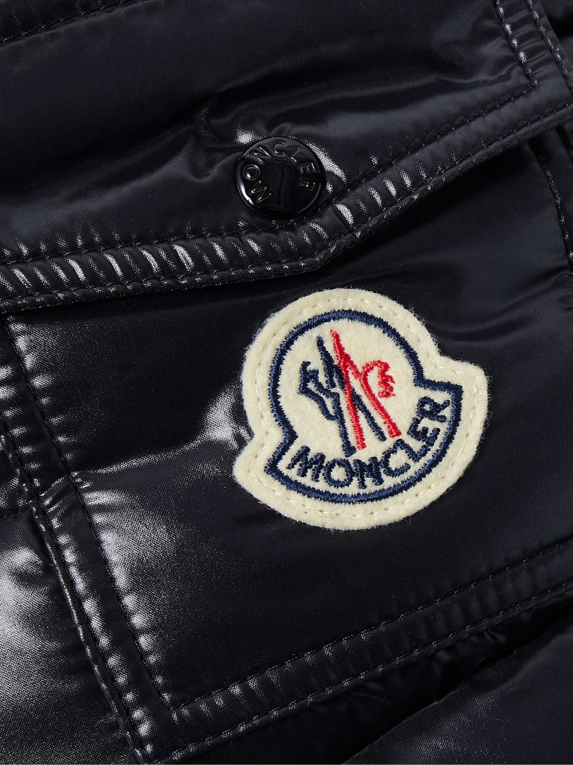 Moncler logo-print leather boots