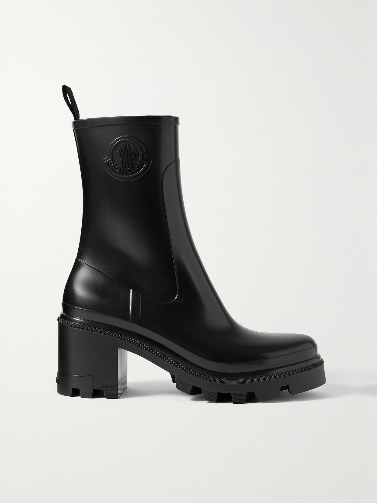 Moncler - Loftgrip Embossed Rubber Rain Boots - Black