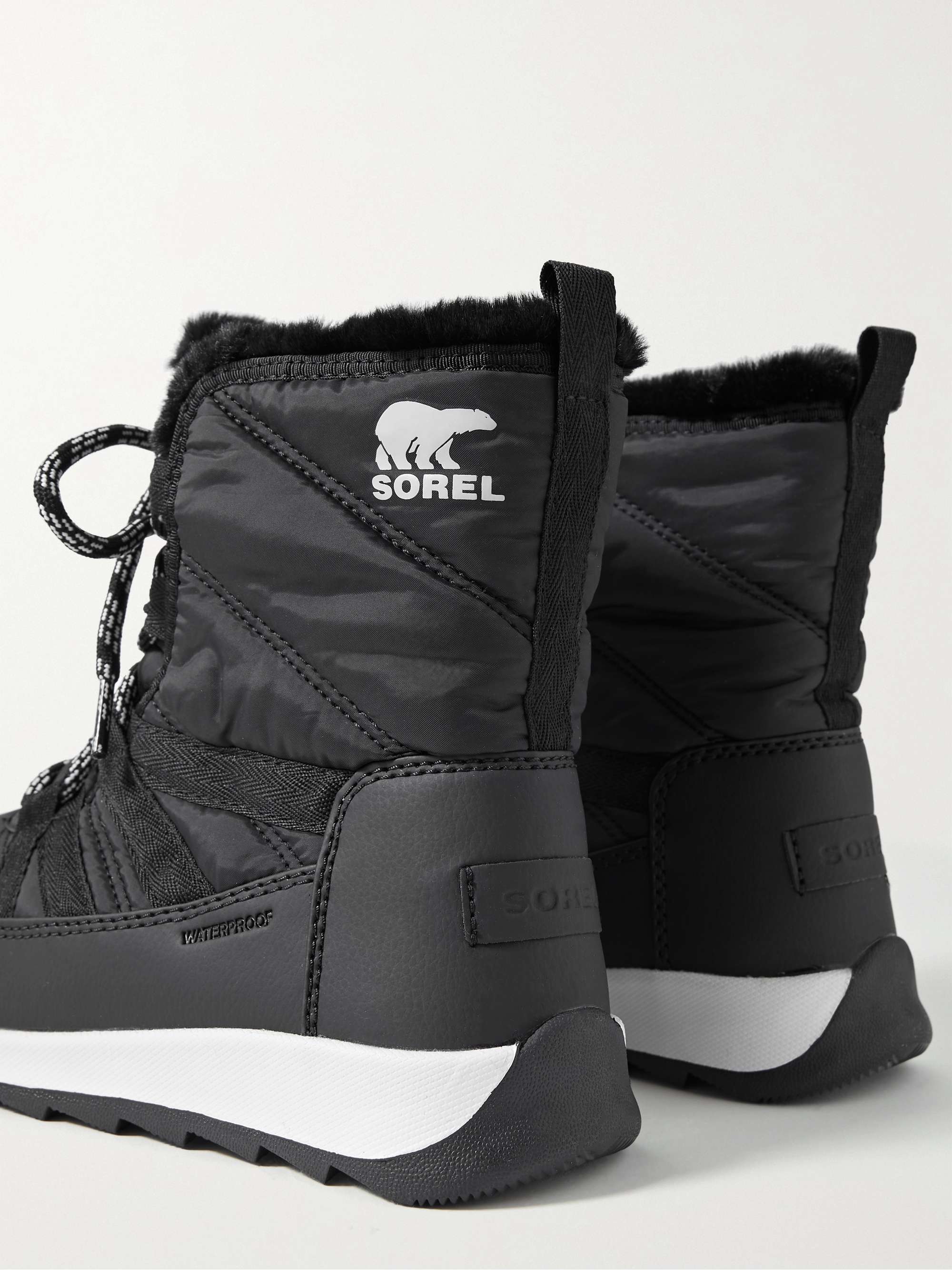 SOREL Whitney II faux fur-trimmed shell ankle boots