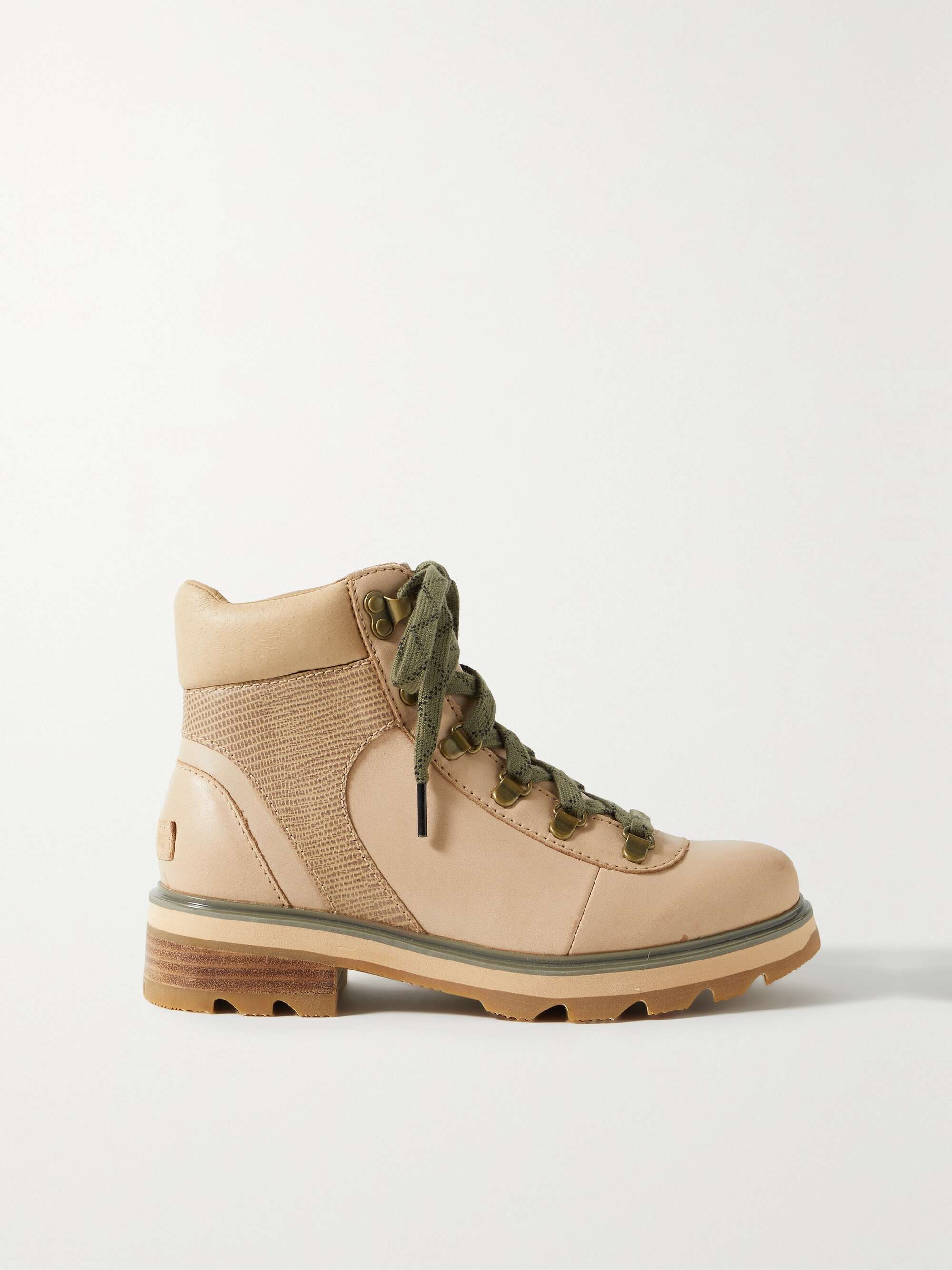 sorel white and tan boots