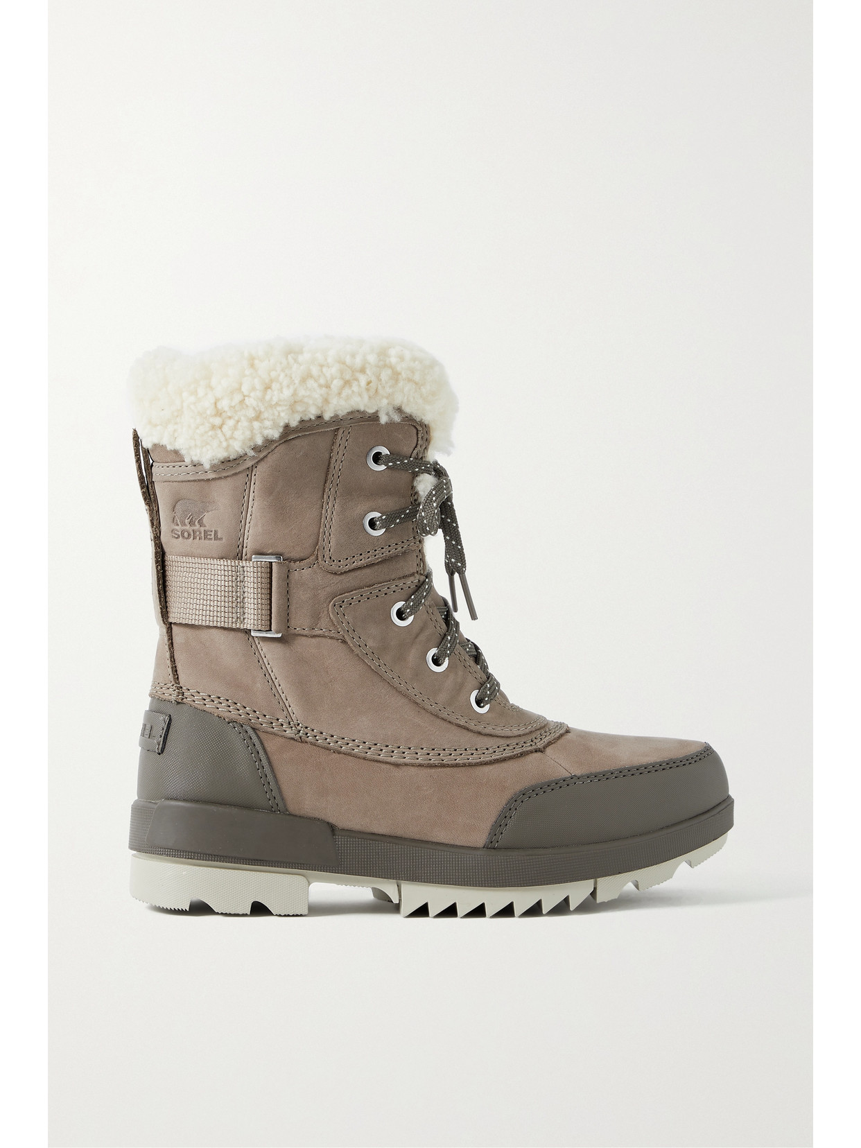 Sorel Torino Ii Parc Shearling-trimmed Leather Ankle Boots - Brown