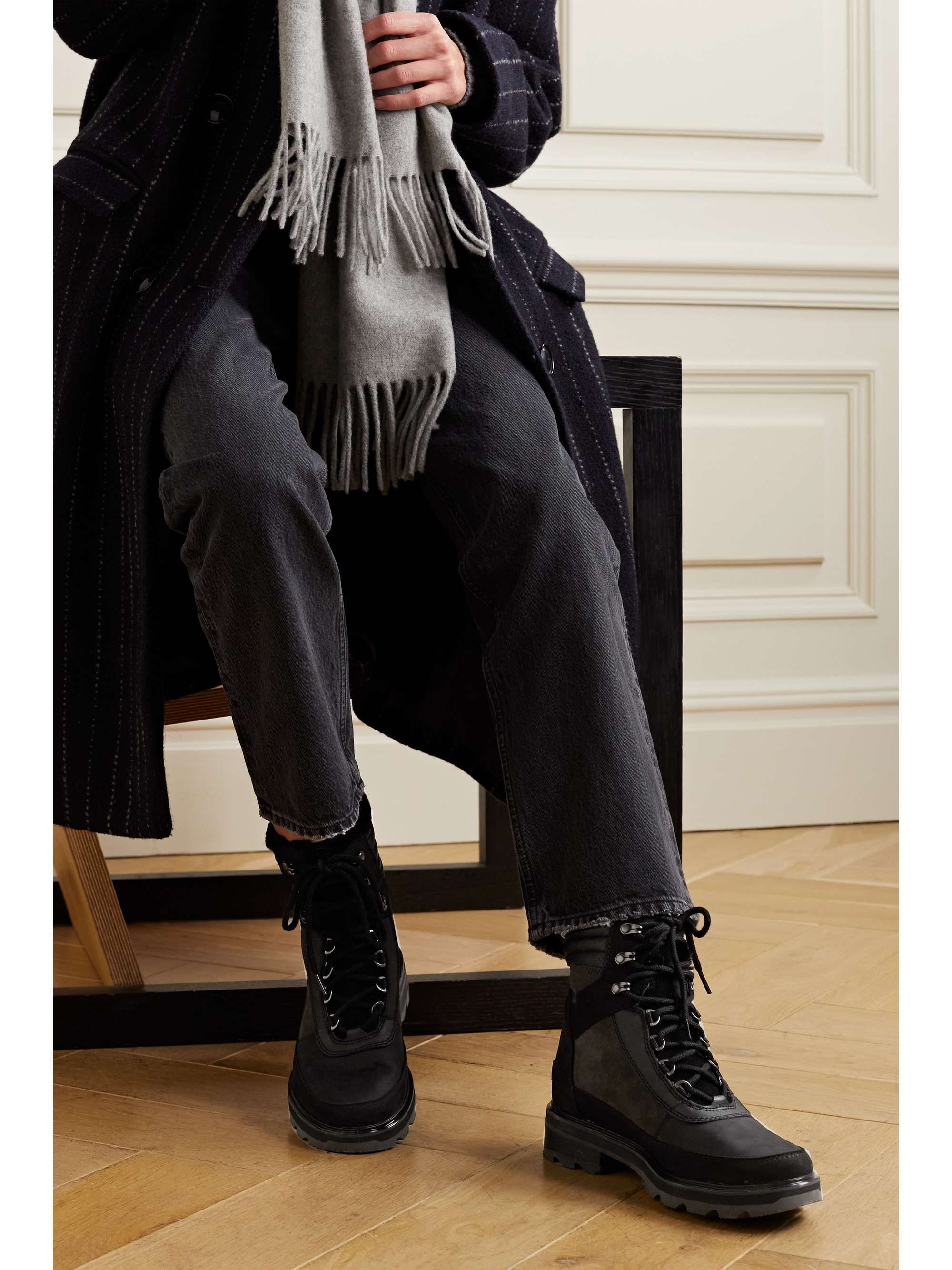 sorel lennox black boot