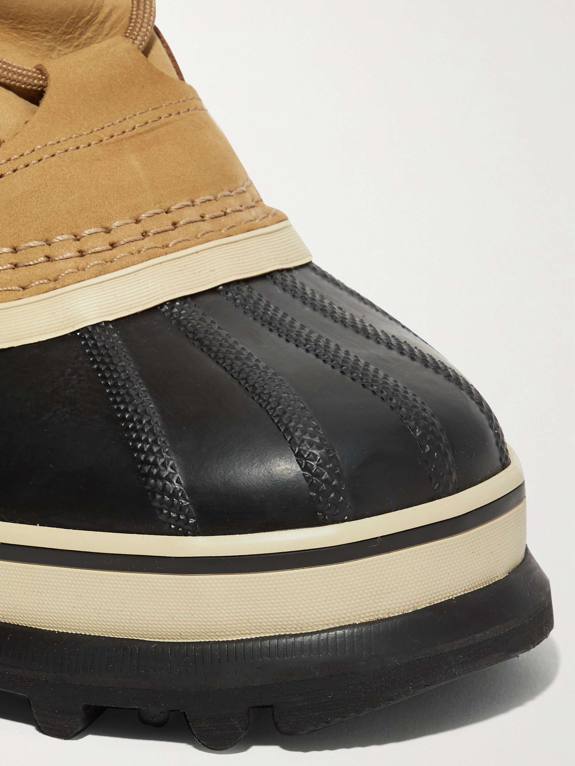 SOREL Caribou waterproof nubuck and rubber boots