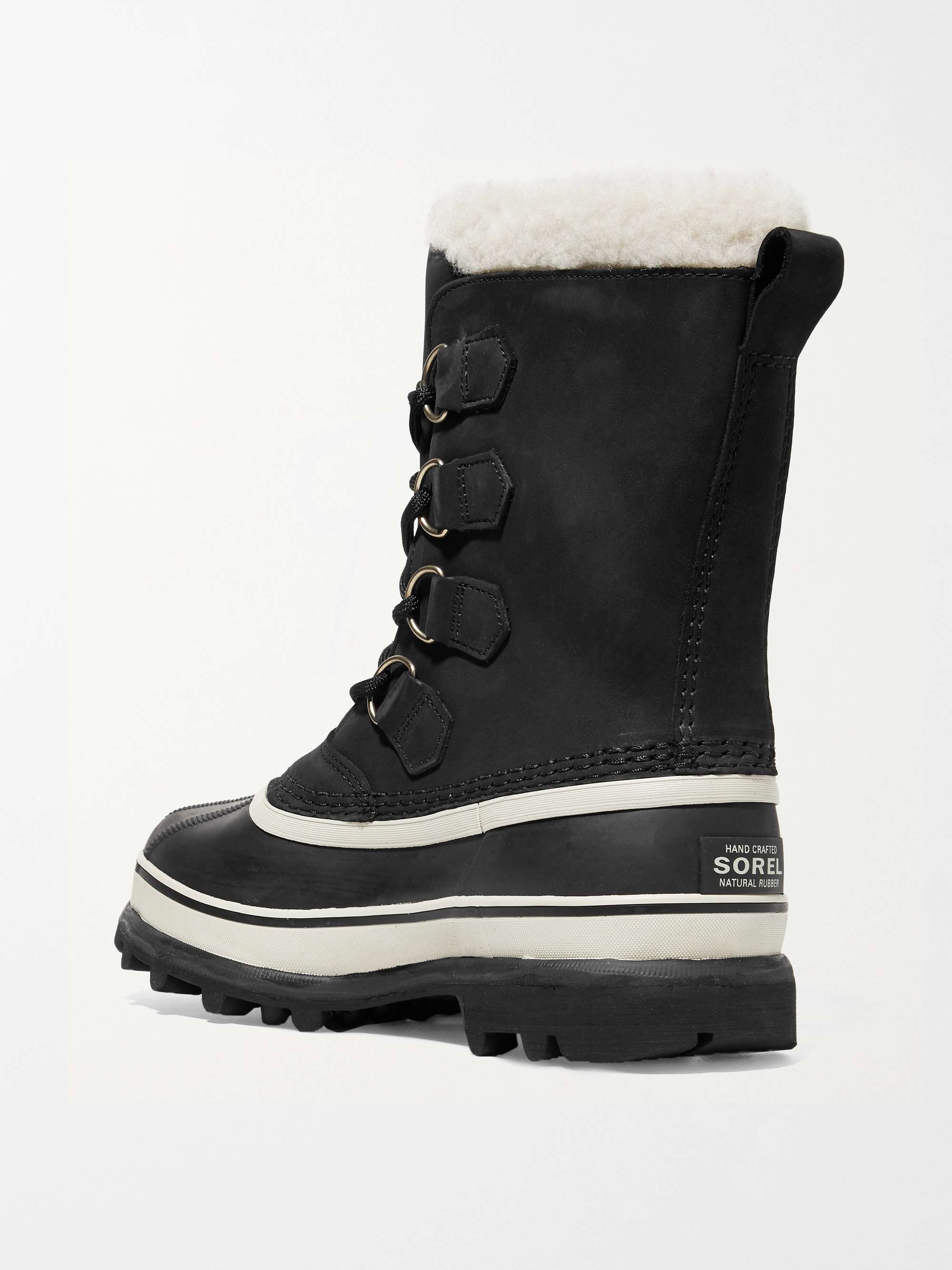 SOREL Caribou waterproof nubuck and rubber boots