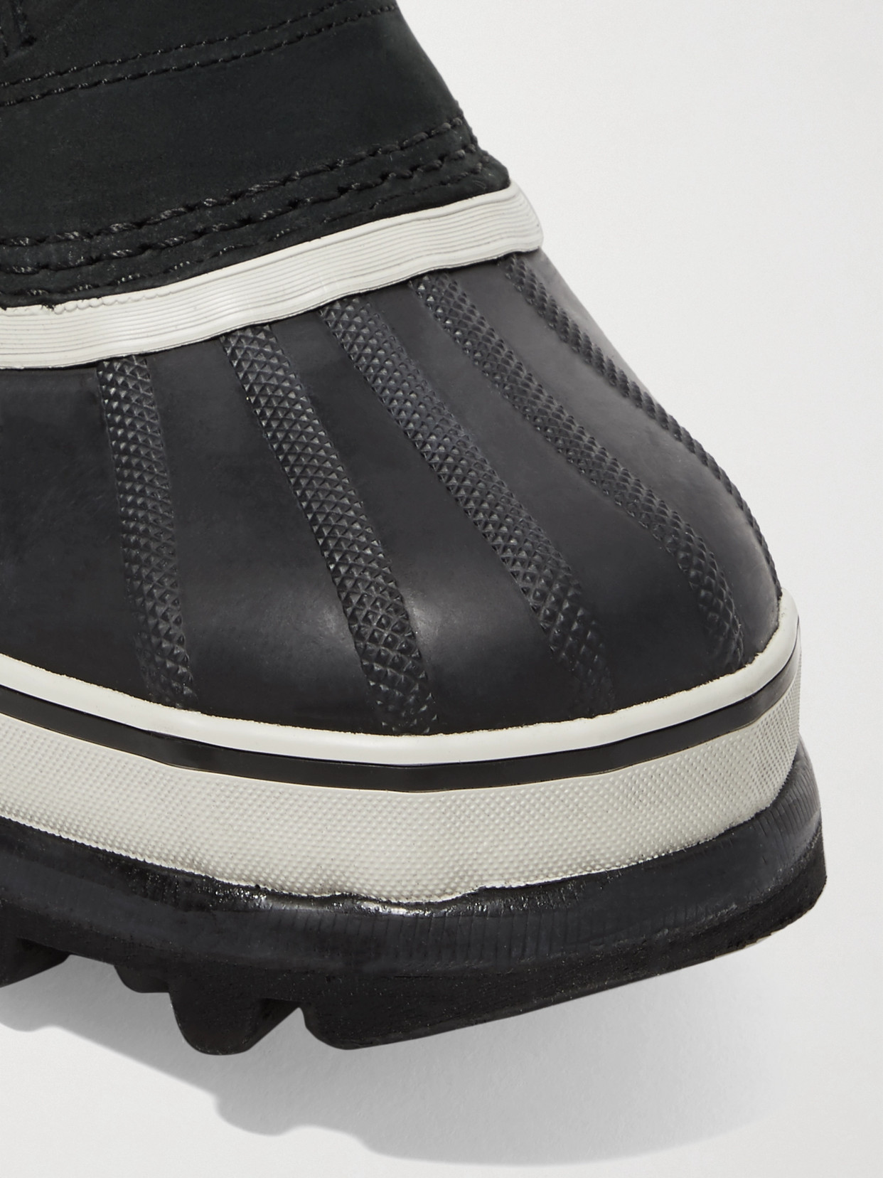 Sorel Caribou Waterproof Nubuck And Rubber Boots In Black