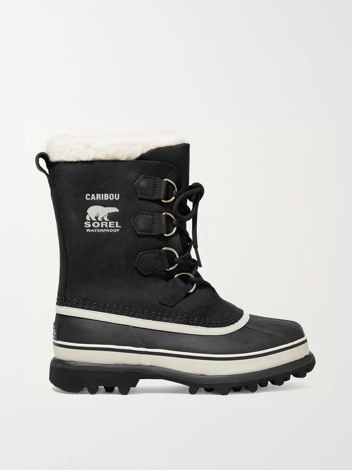 Black Caribou waterproof nubuck and rubber boots SOREL NETAPORTER