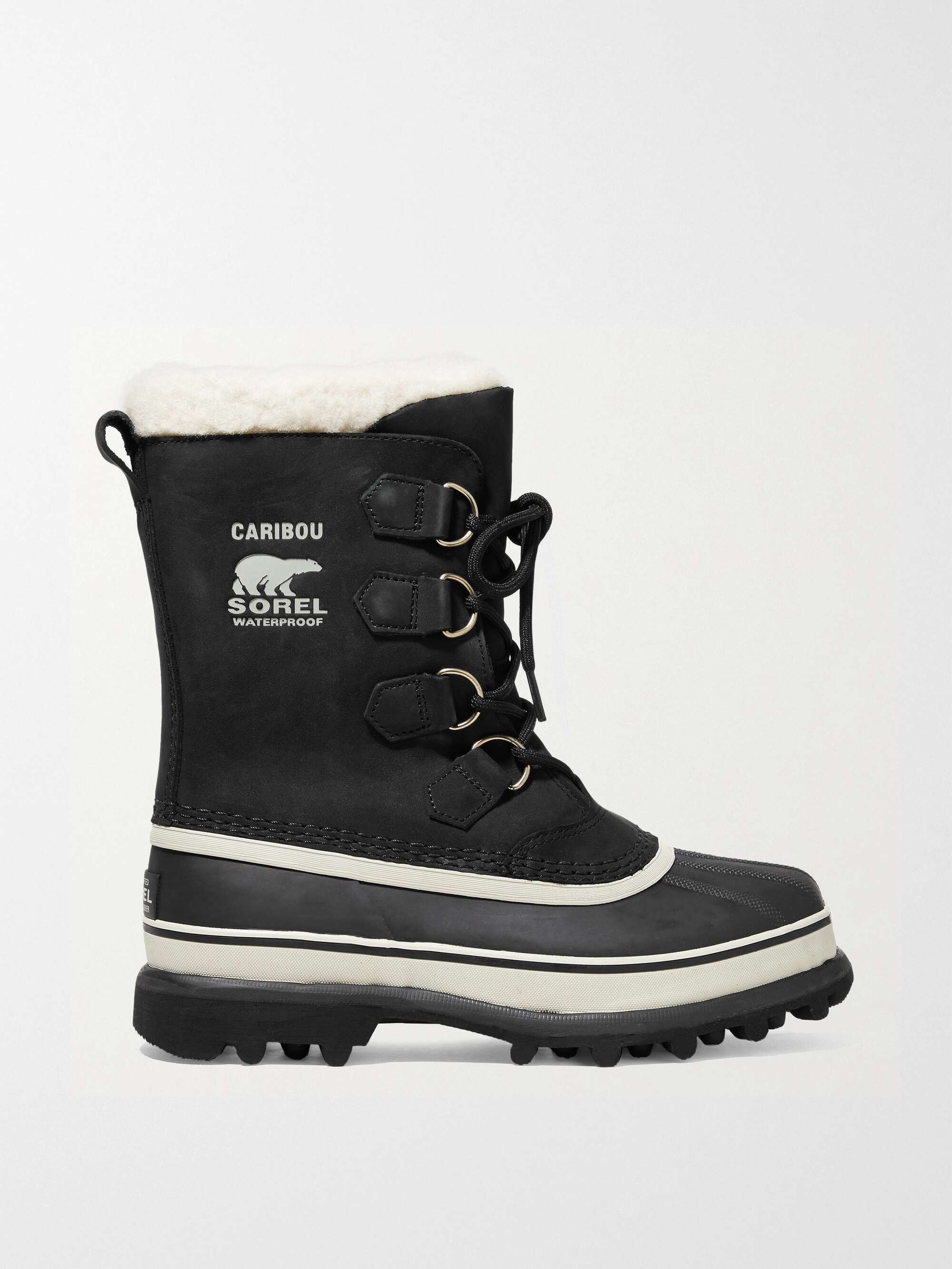 sorel white and black boots