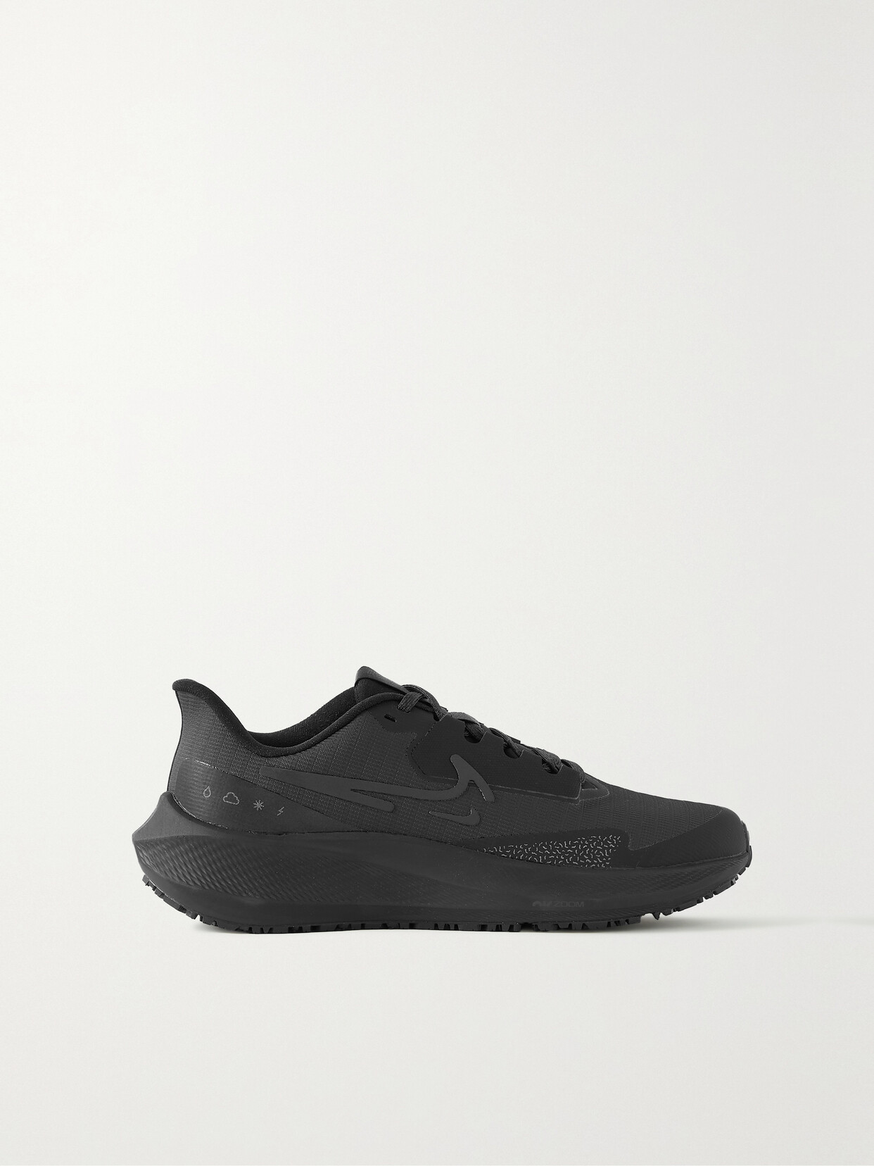 Nike Air Zoom Pegasus 39 Shield Neoprene And Rubber-trimmed Mesh Sneakers In Black