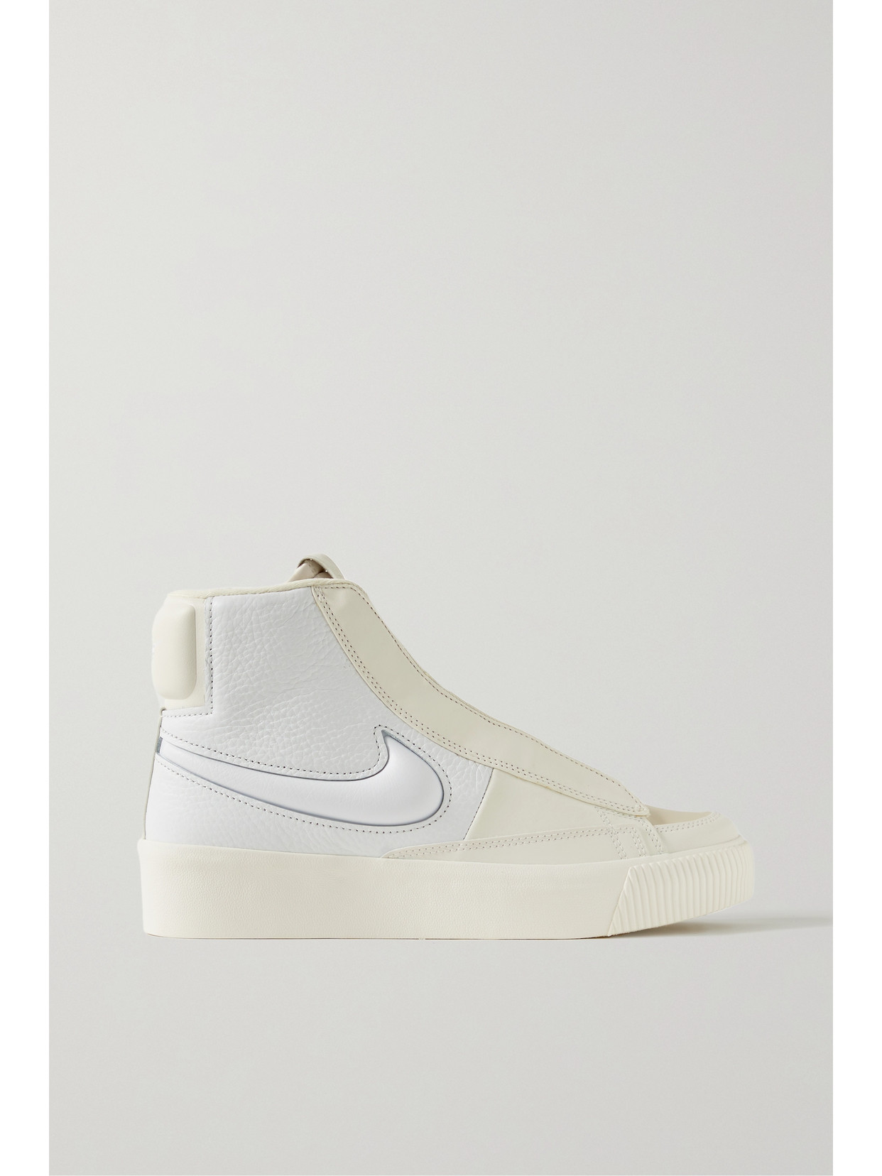 NIKE BLAZER MID VICTORY SMOOTH AND TEXTURED-LEATHER SNEAKERS