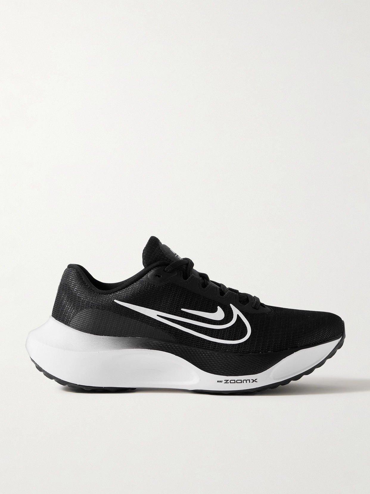 Shop Nike Zoom Fly 5 Rubber-trimmed Mesh Sneakers In Black