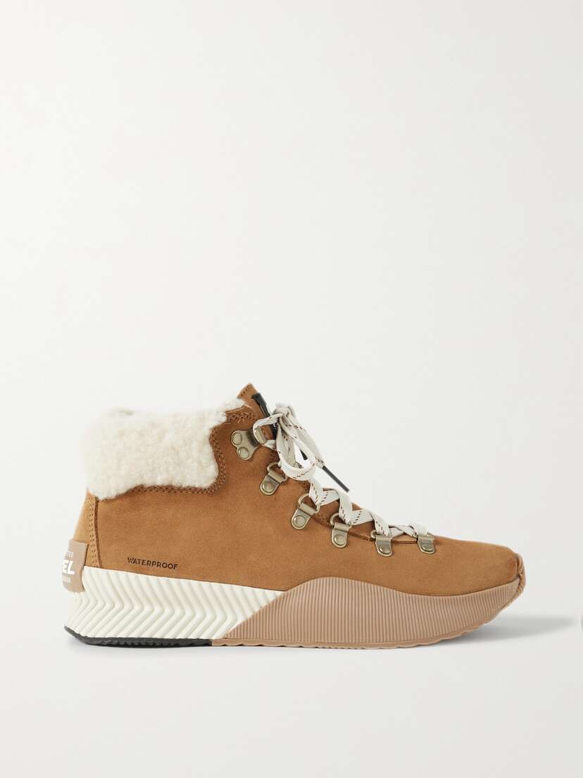Sorel Out'n About Iii Conquest Faux Shearling-lined Suede Ankle Boots
