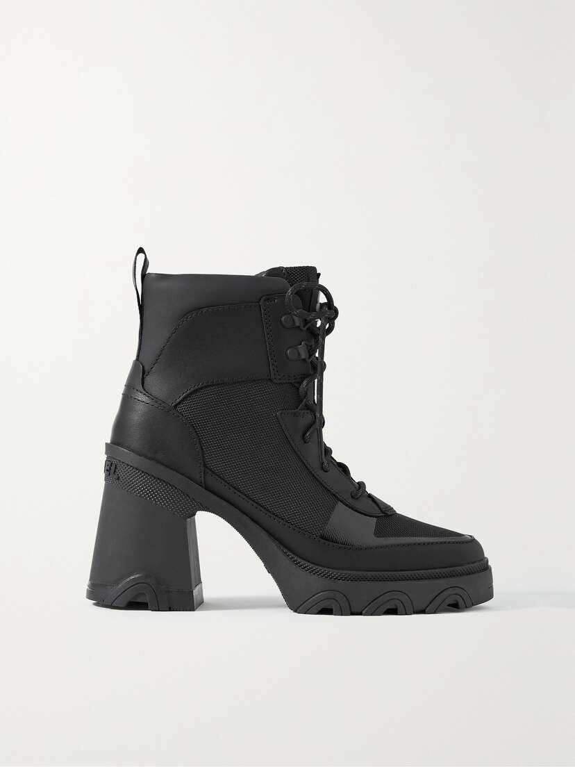 Sorel Brex Heel Leather And Mesh Ankle Boots