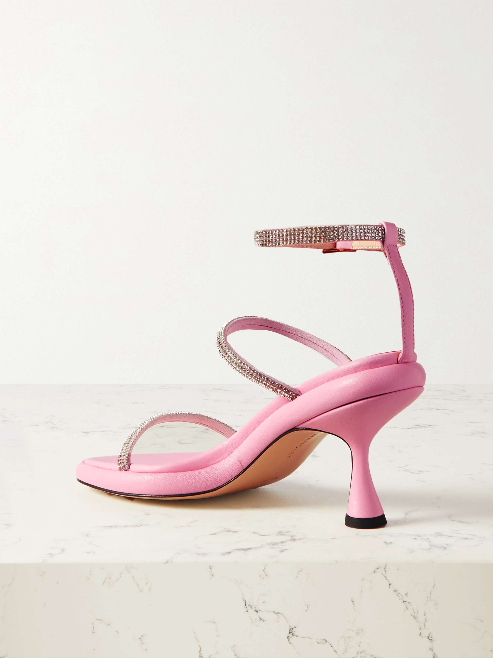 WANDLER June crystal-embellished leather sandals