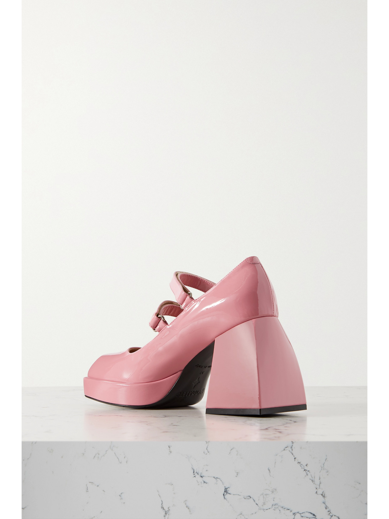 Shop Nodaleto Bulla Babies Patent-leather Platform Mary Jane Pumps In Pink