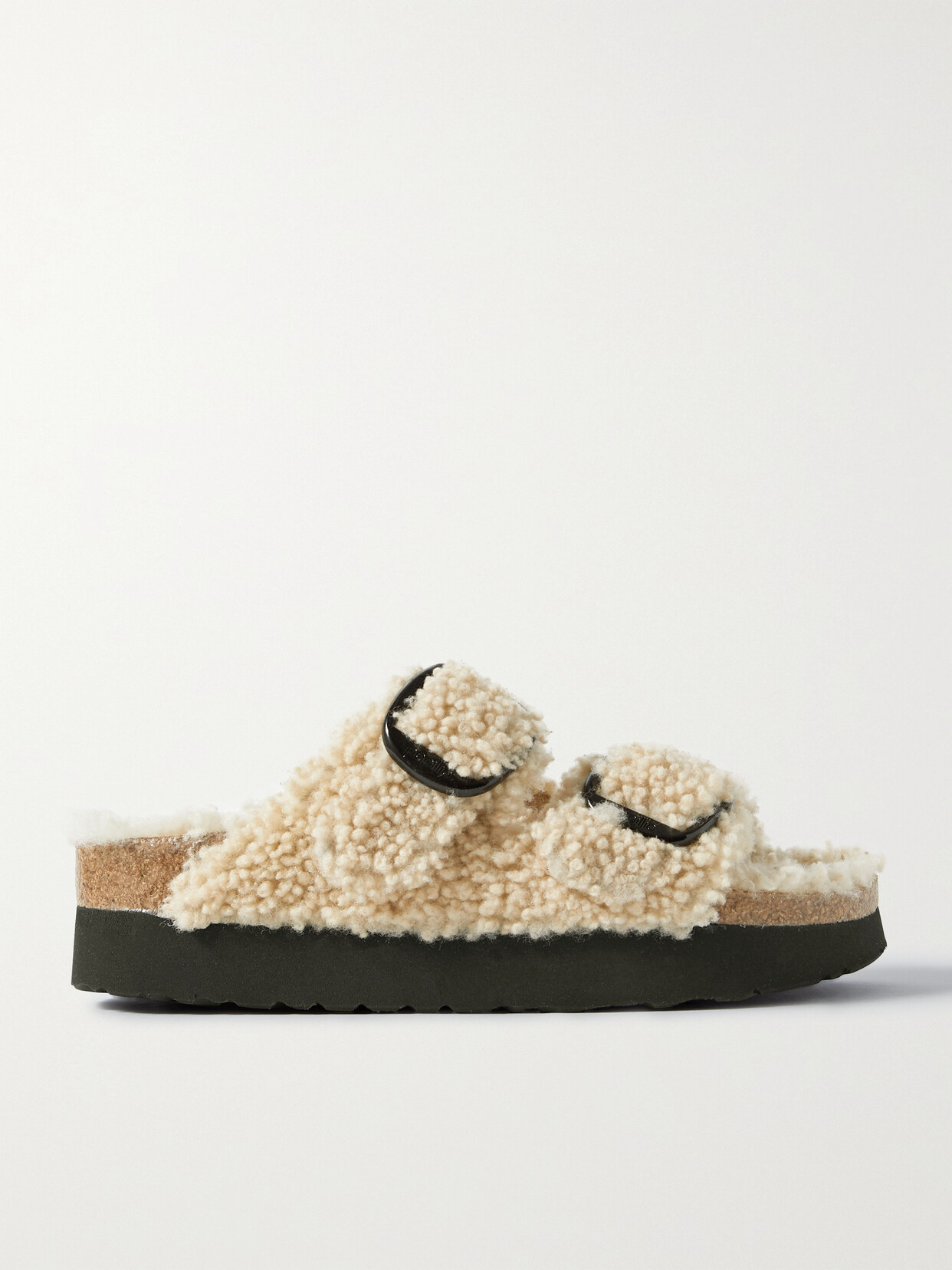 Birkenstock Arizona Platform Shearling Sandals - Neutrals