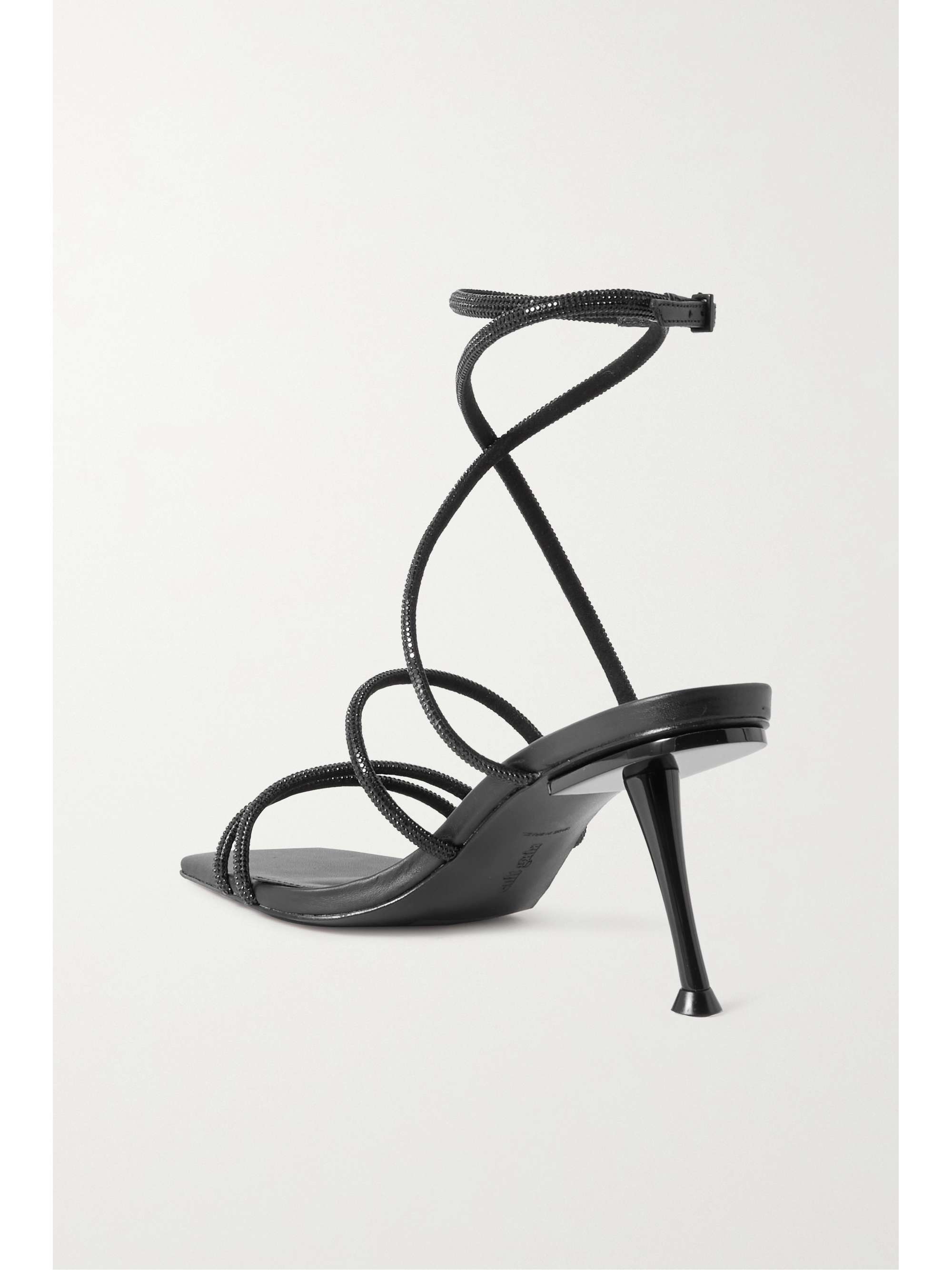 CULT GAIA Isa crystal-embellished faux leather sandals