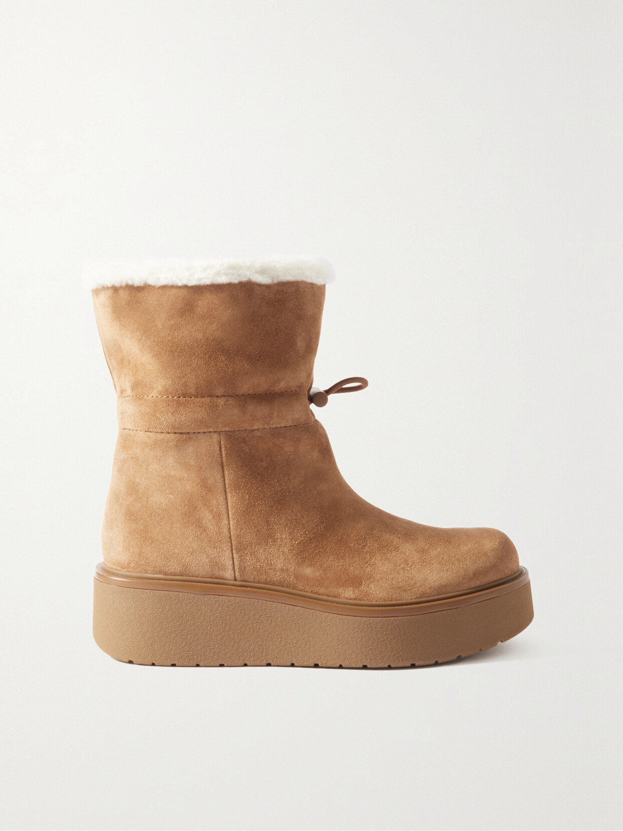 Vince Bellingham Shearling-lined Suede Ankle Boots - Brown