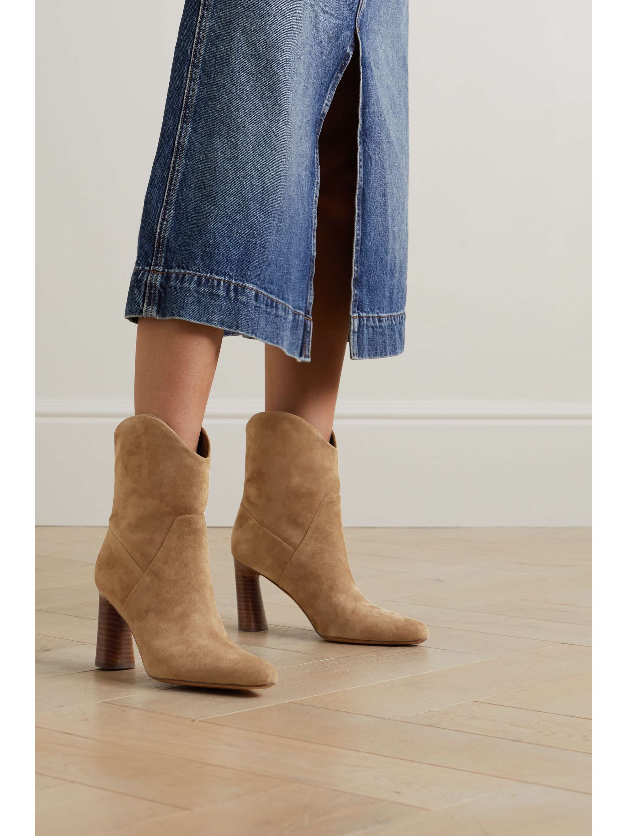 Vince Women's Harlow Suede Ankle Boots - Light Fawn - Size 7