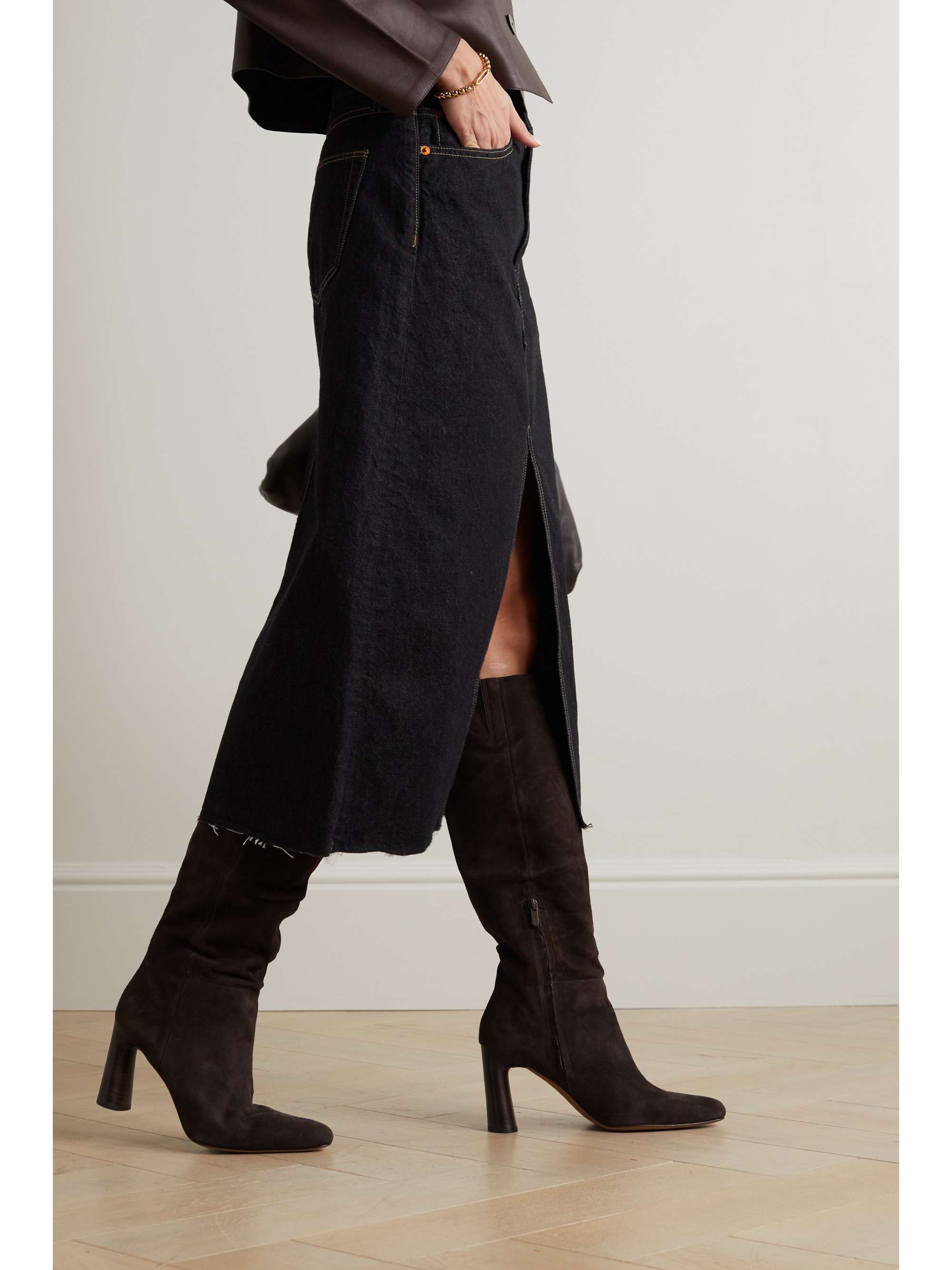 VINCE Highland suede knee boots